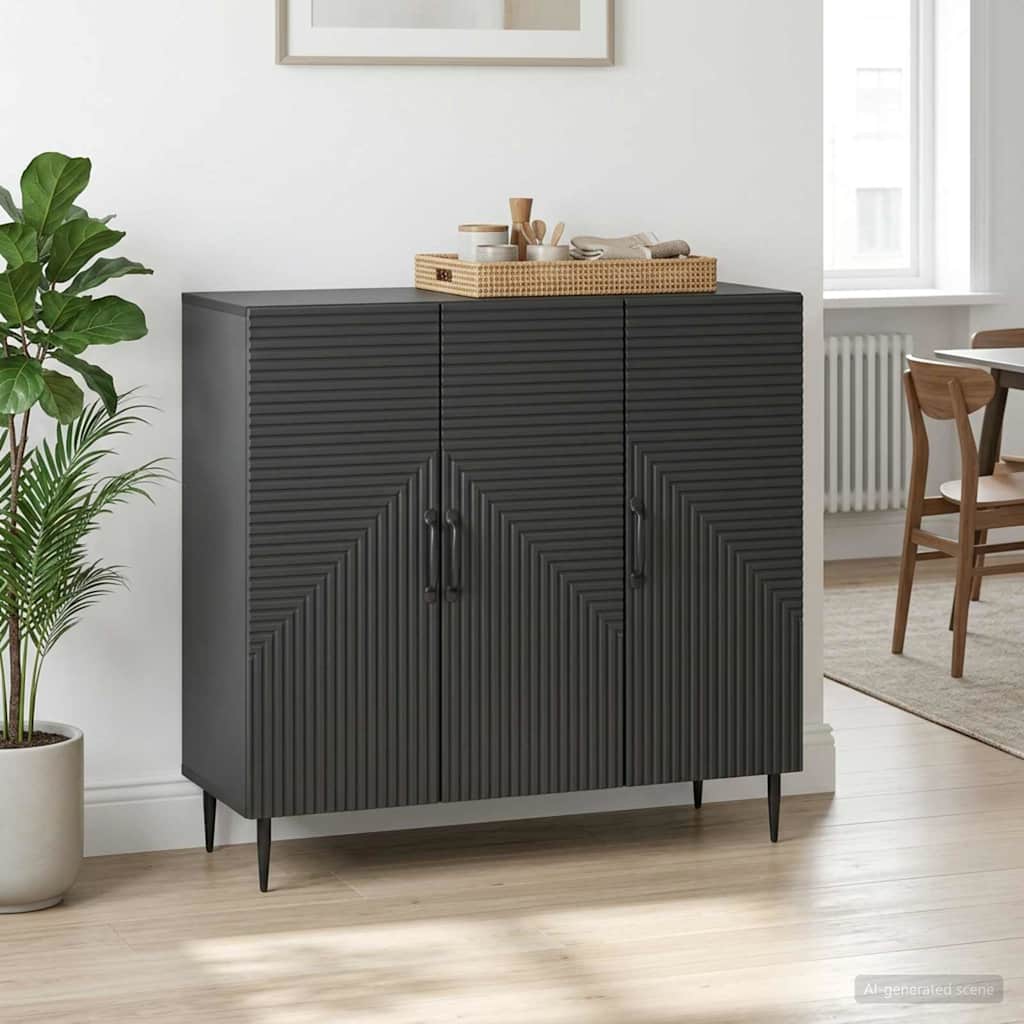 Kreveta Crna 89 x 34,5 x 80 cm Konstruirano drvo
