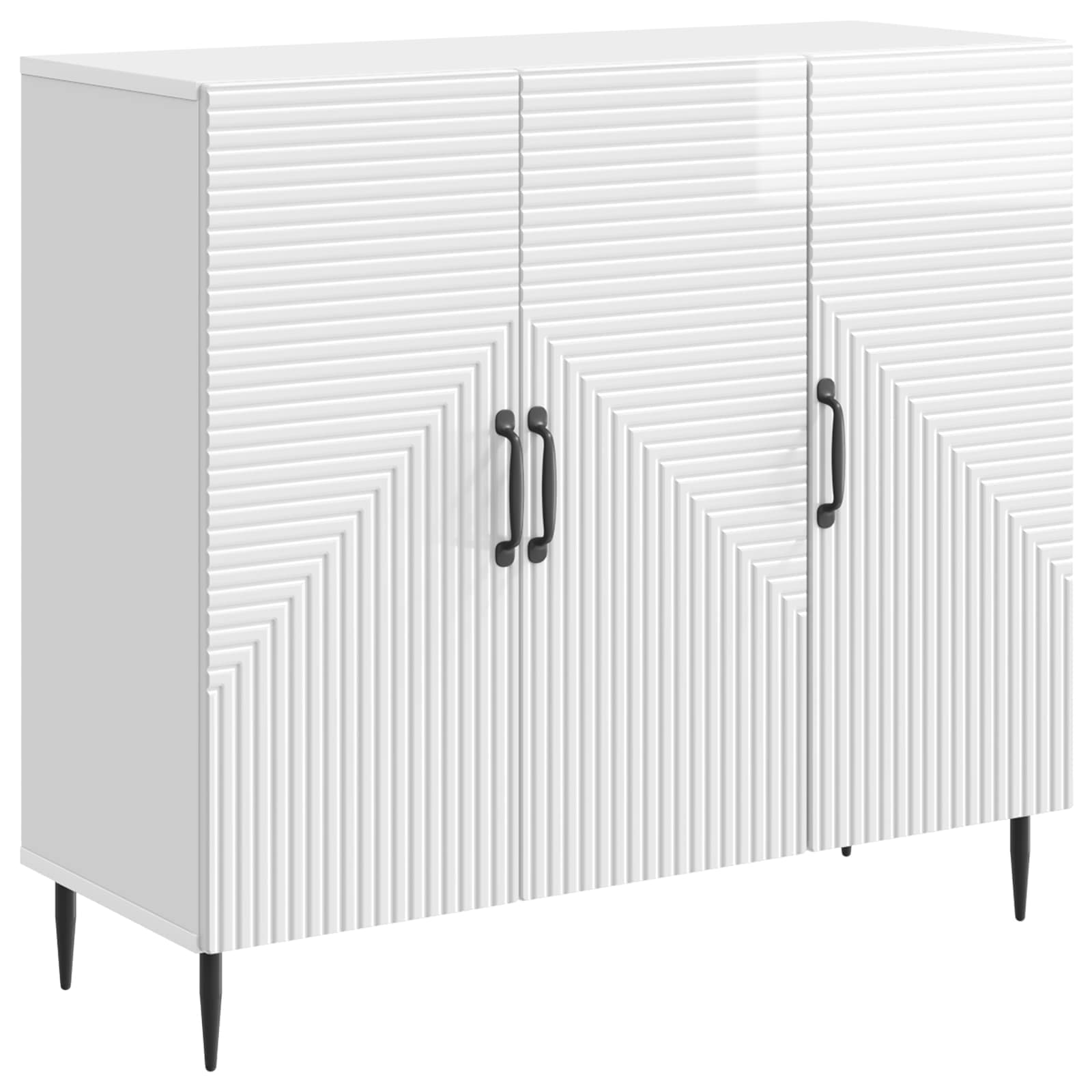 Kreveta Bijela visokog sjaja 89 x 34,5 x 80 cm
