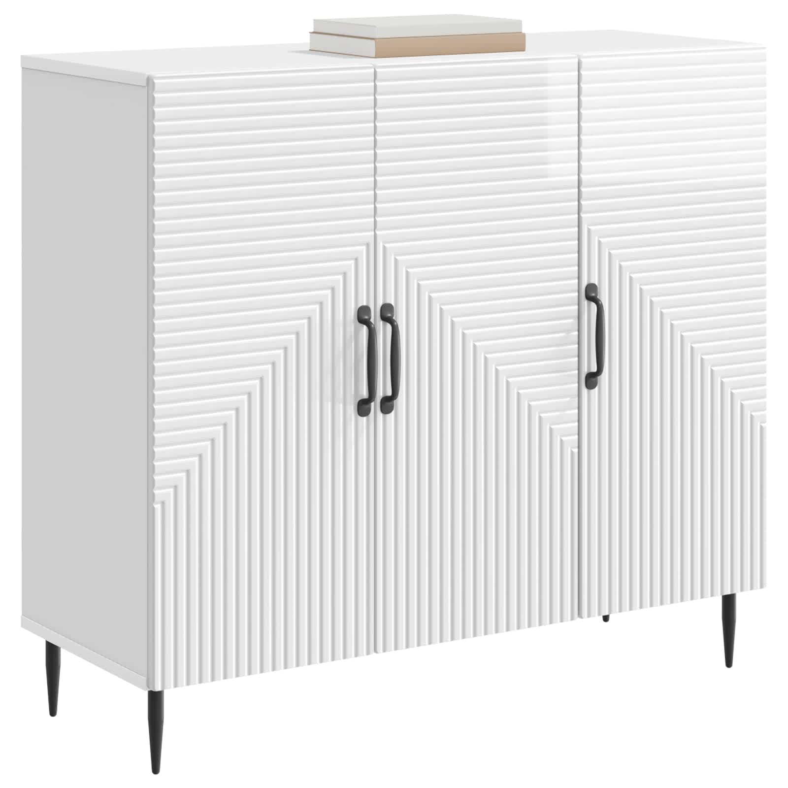 Kreveta Bijela visokog sjaja 89 x 34,5 x 80 cm