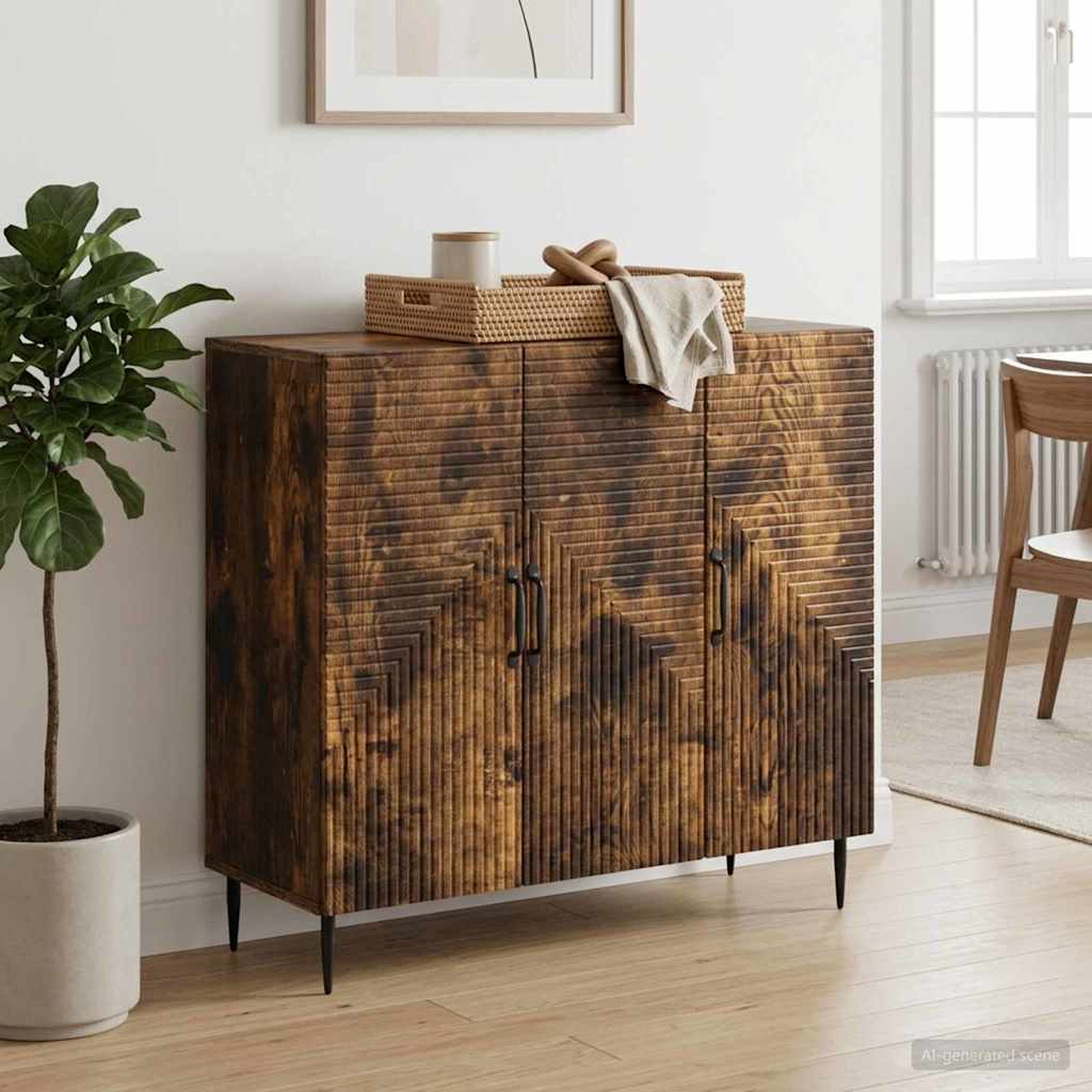 Kreveta Dimljeni hrast 89 x 34,5 x 80 cm Konstruirano drvo