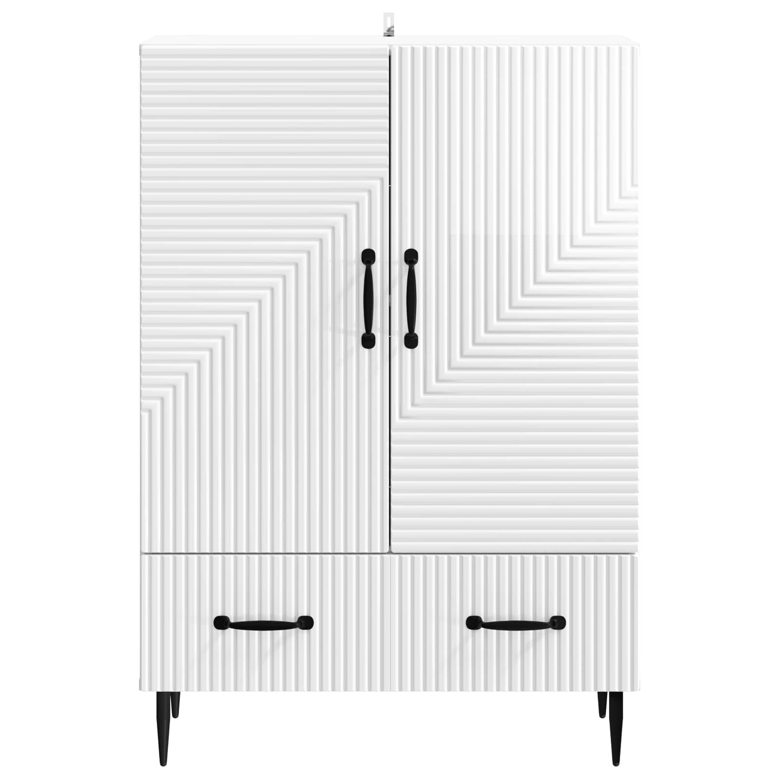 Kreveta s ladicama Bijela visokog sjaja 66 x 34,5 x 95 cm