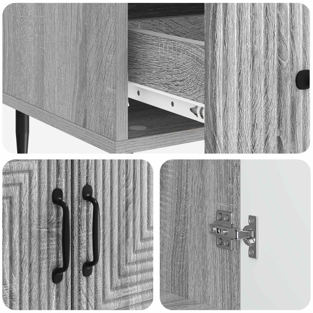 Kreveta Siva sonoma 66 x 34,5 x 95 cm Konstruirano drvo