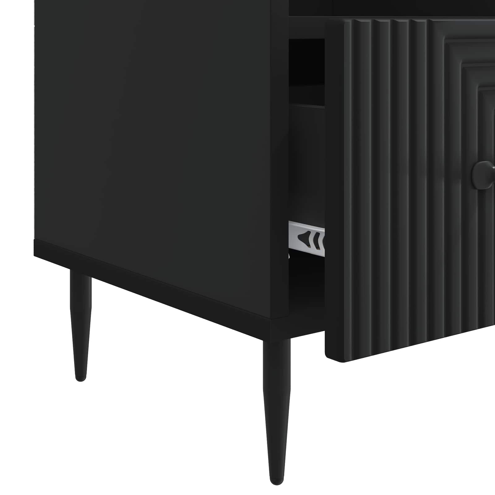 TV ormar s ladicama Crna 102 x 34,5 x 50 cm Konstruirano drvo