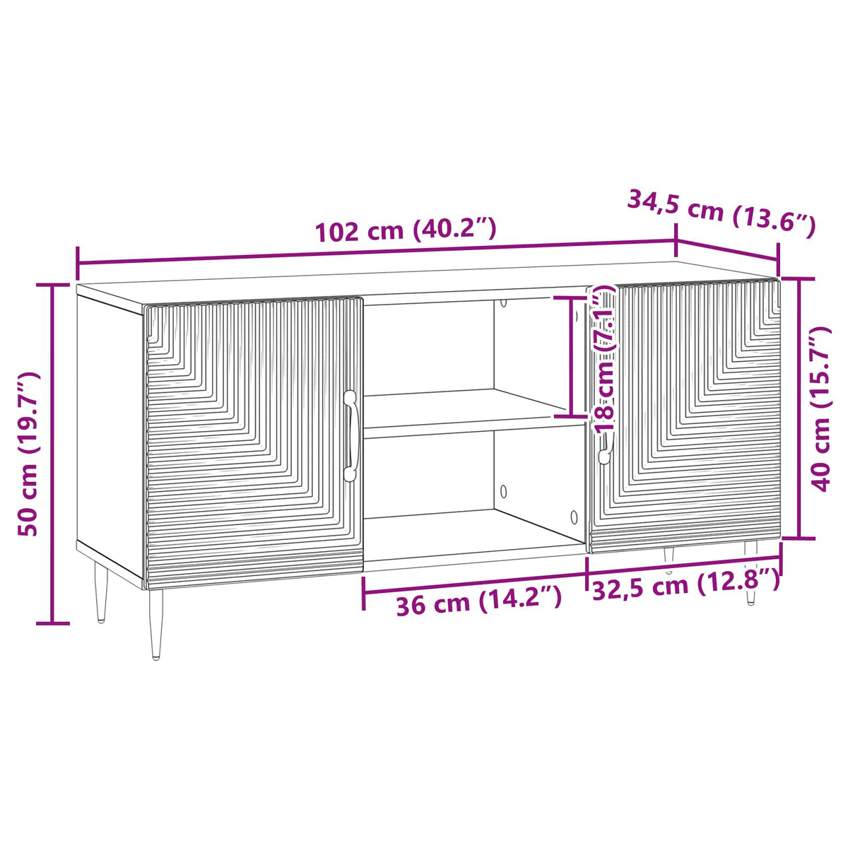 TV ormar Crna 102 x 34,5 x 50 cm Konstruirano drvo
