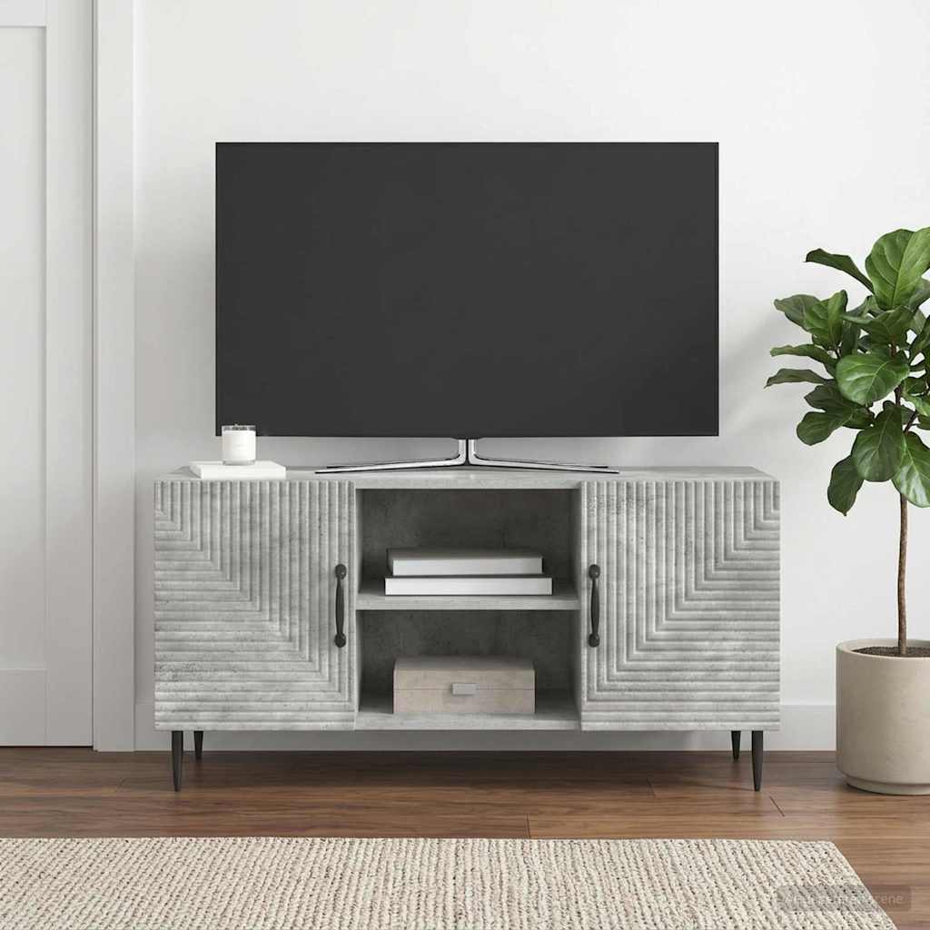 TV ormar Betonska siva 102 x 34,5 x 50 cm Konstruirano drvo