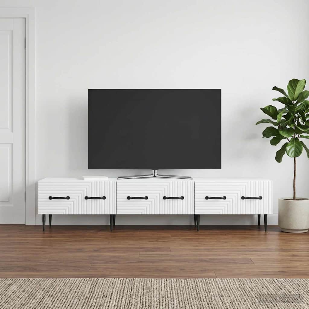TV ormar s ladicama Bijela 147 x 34,5 x 30 cm Konstruirano drvo