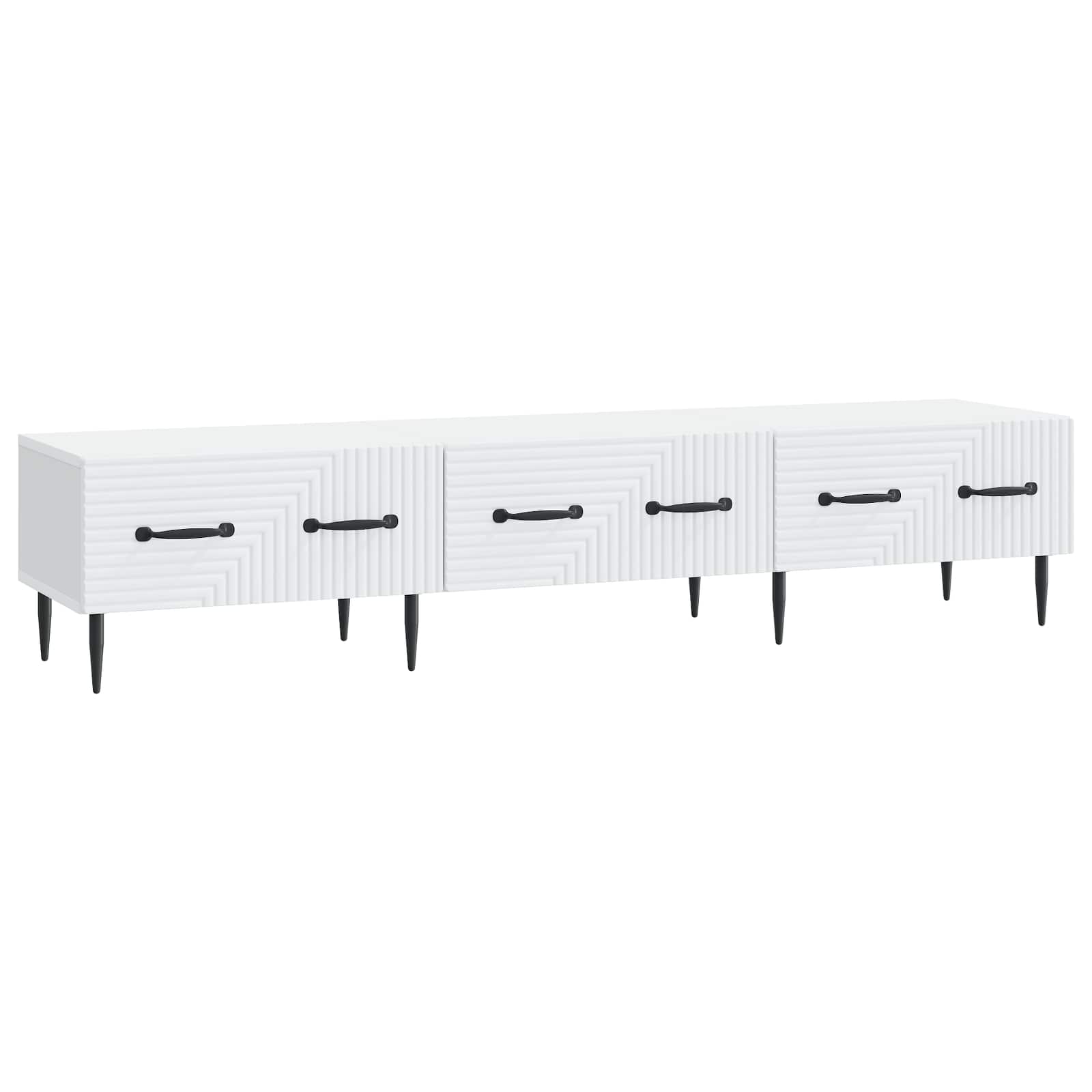 TV ormar s ladicama Bijela 147 x 34,5 x 30 cm Konstruirano drvo