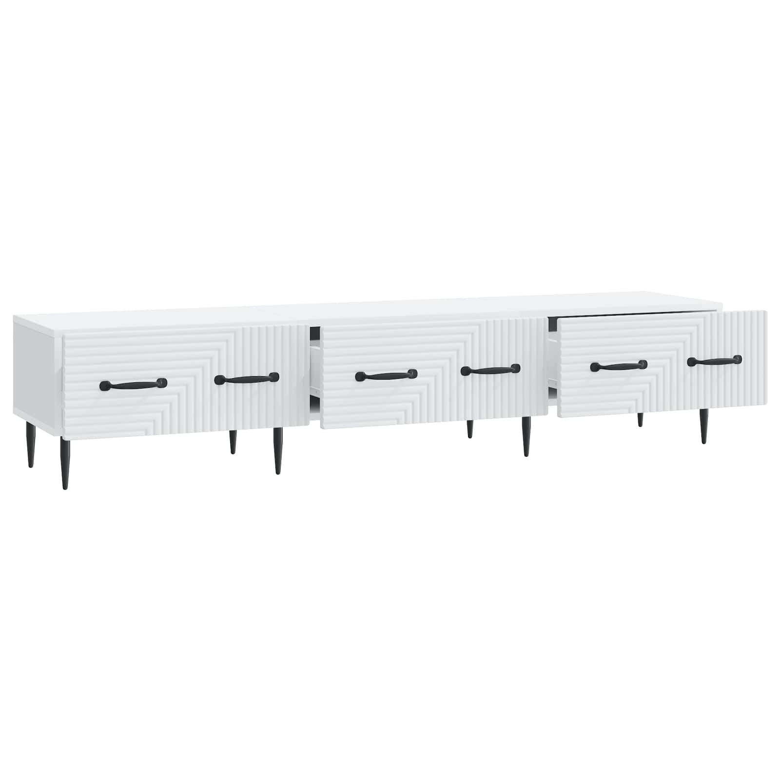 TV ormar s ladicama Bijela 147 x 34,5 x 30 cm Konstruirano drvo