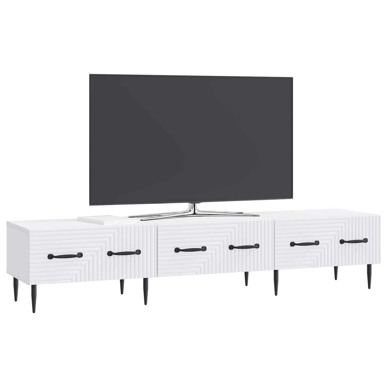 TV ormar s ladicama Bijela 147 x 34,5 x 30 cm Konstruirano drvo