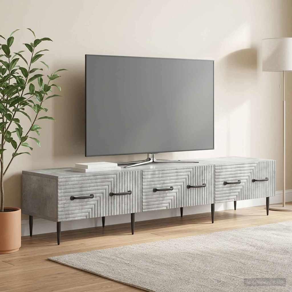 TV ormar Betonska siva 147 x 34,5 x 30 cm Konstruirano drvo