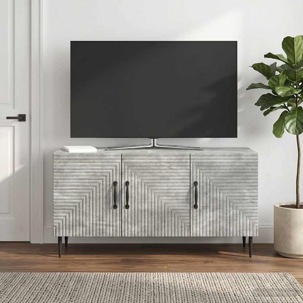 TV ormar Betonska siva 99 x 34,5 x 50 cm Konstruirano drvo