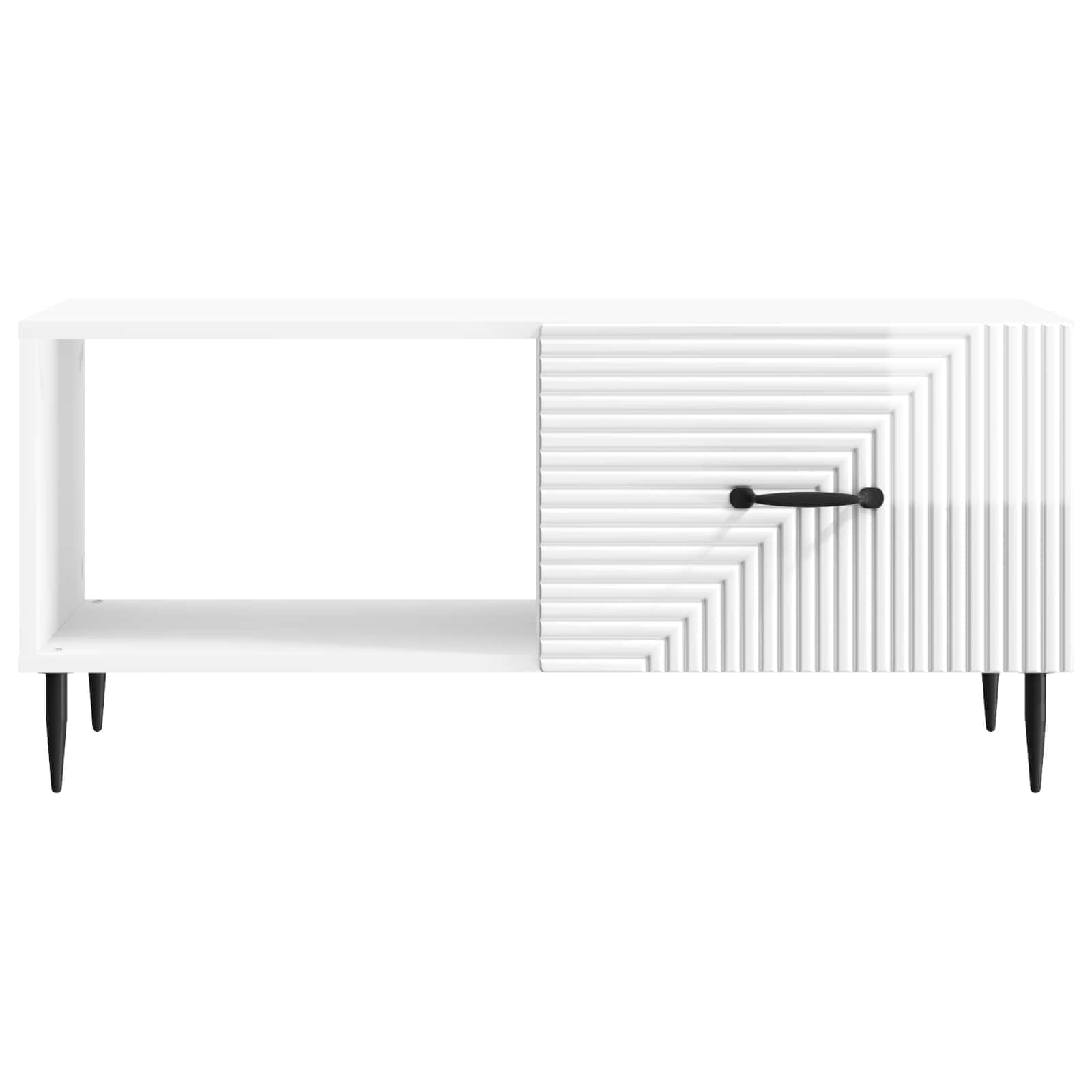 Kava Stol Bijela visokog sjaja 90 x 50 x 40 cm