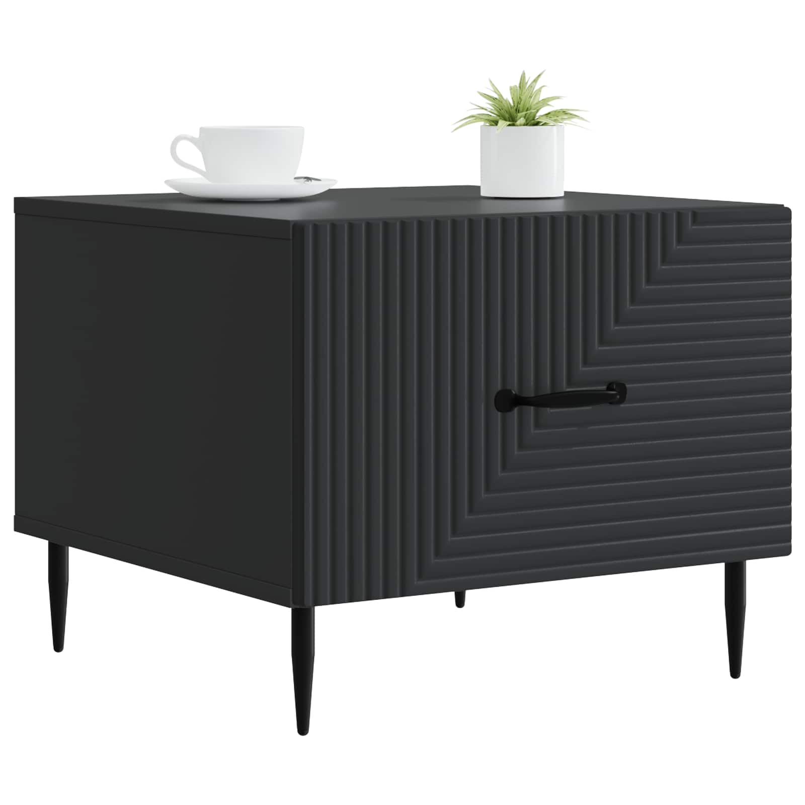 Kava Stol s ladicama Crna 49 x 50 x 40 cm Konstruirano drvo