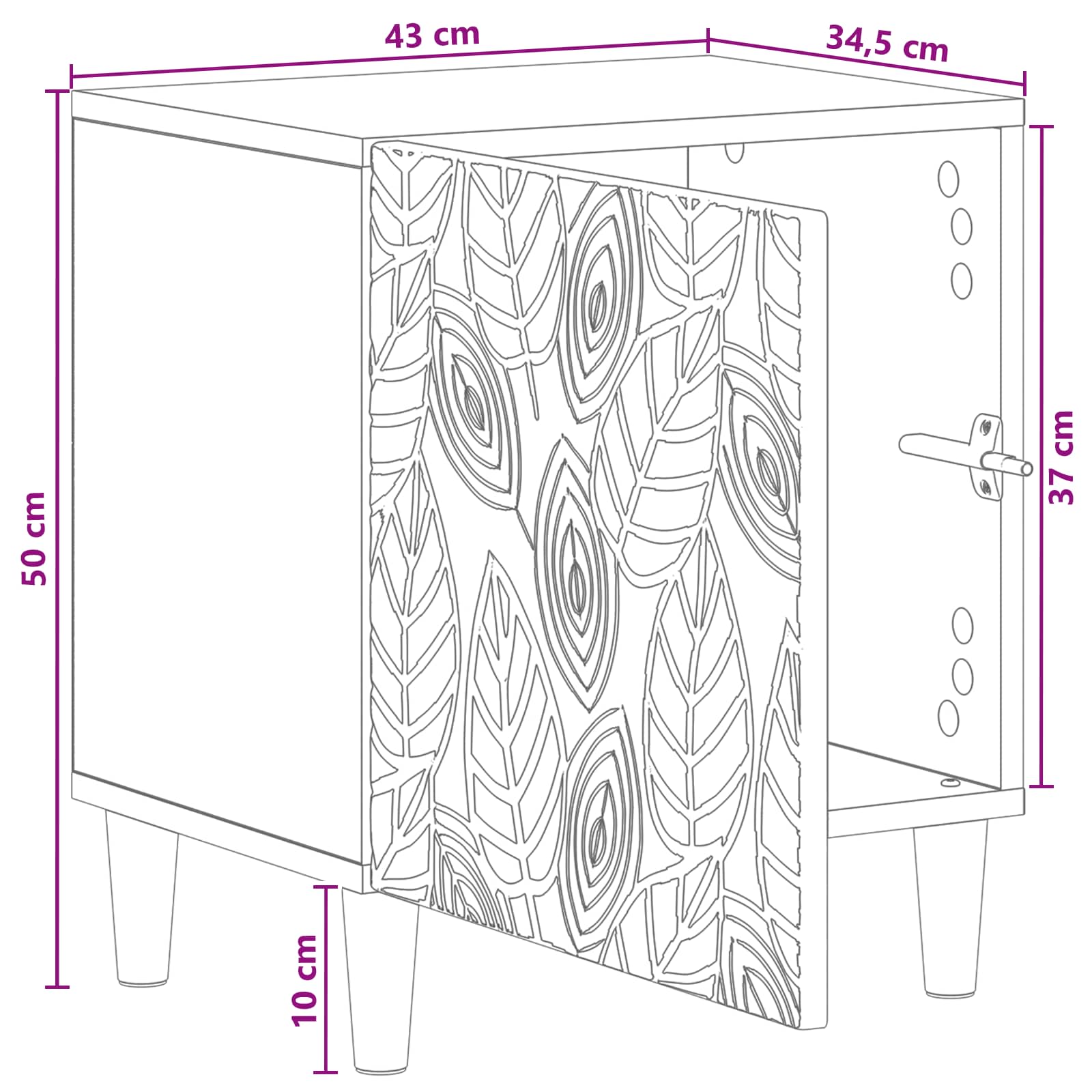 Noćni ormarić 2 pcs Staro drvo 43 x 34,5 x 50 cm