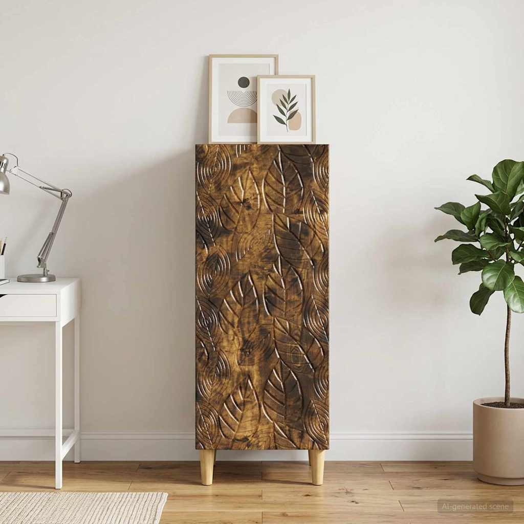Kreveta Dimljeni hrast 33 x 34,5 x 90 cm Konstruirano drvo