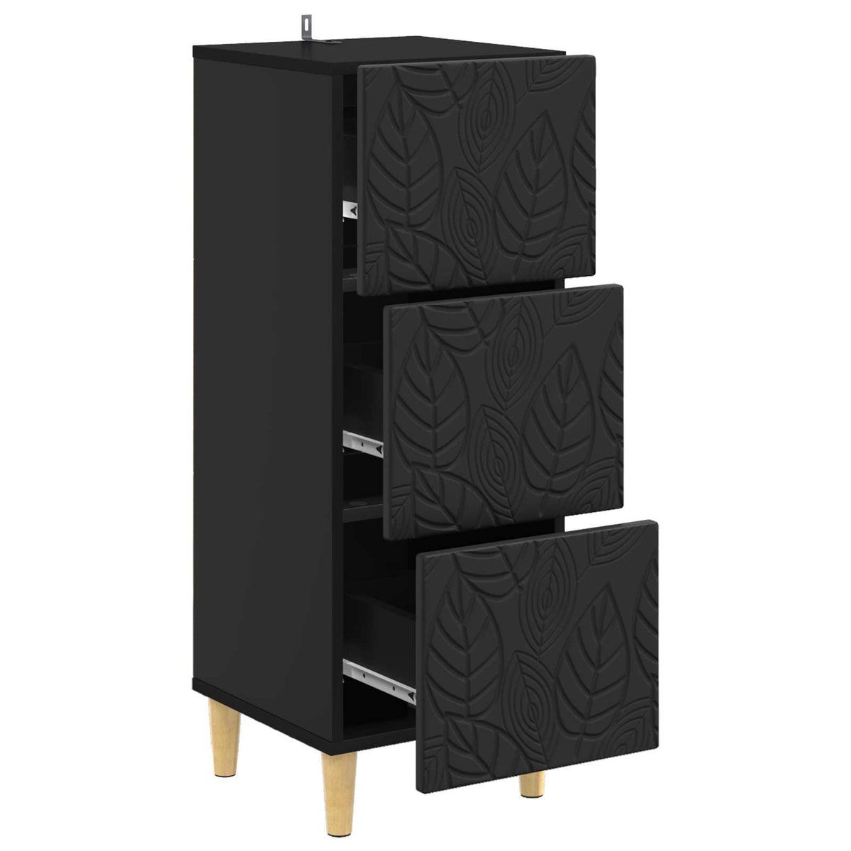 Ormar s ladicama Crna 33 x 34,5 x 90 cm Konstruirano drvo
