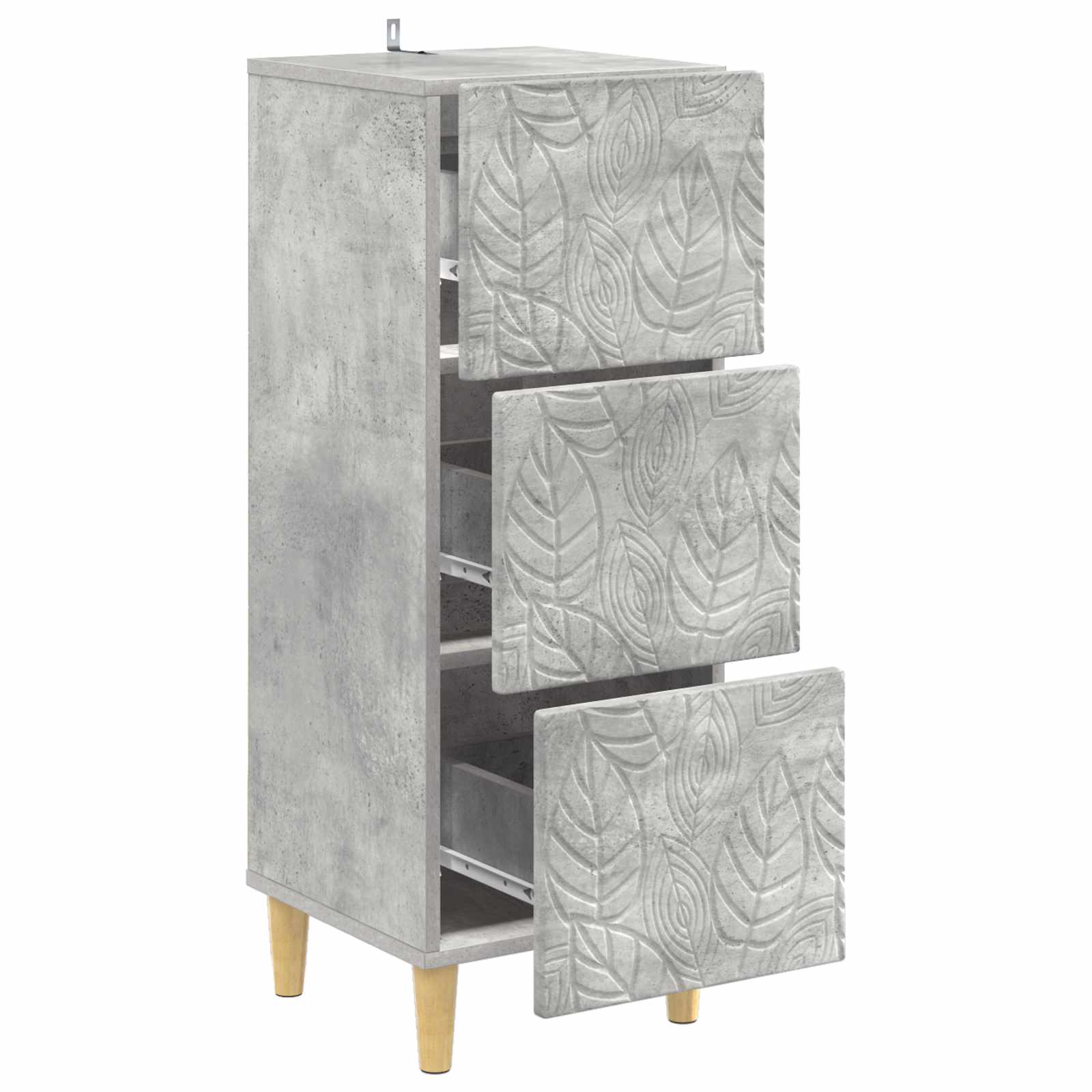 Ormar s ladicama Betonska siva 33 x 34,5 x 90 cm