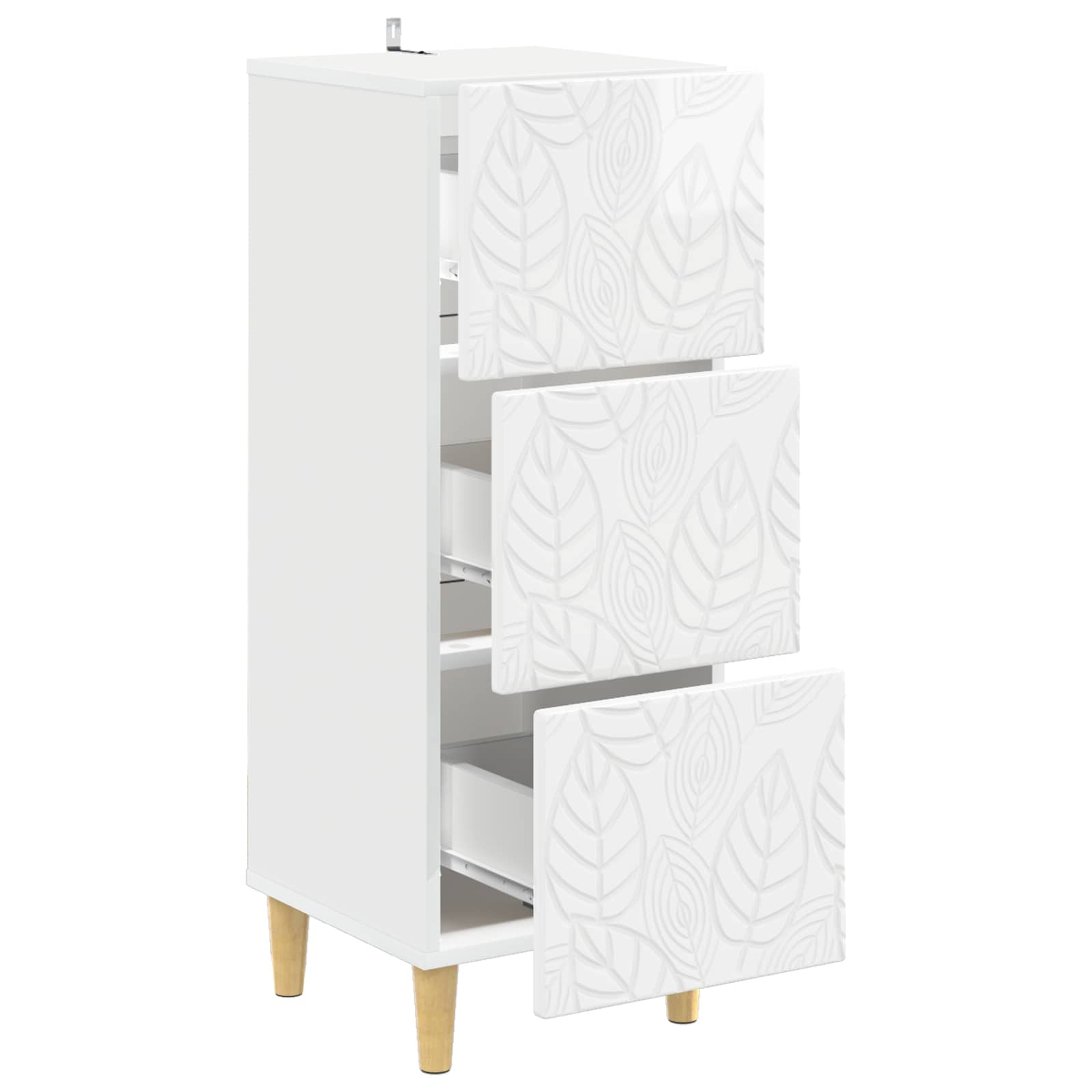 Ormar s ladicama Bijela visokog sjaja 33 x 34,5 x 90 cm