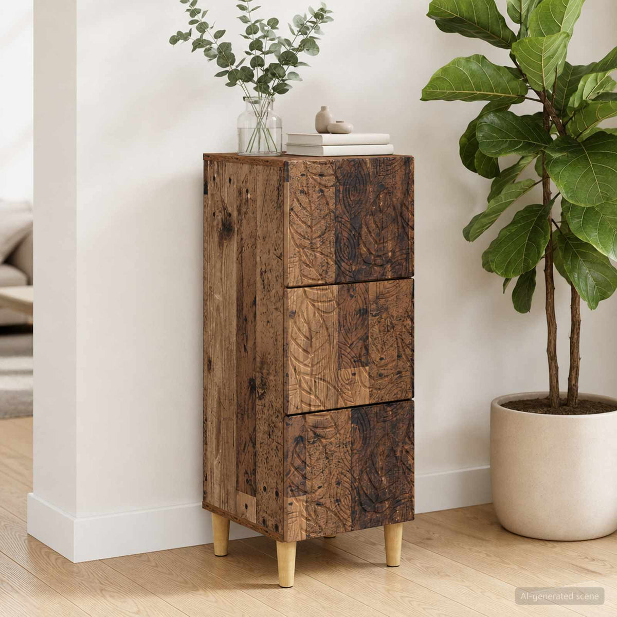 Ormar s ladicama Staro drvo 33 x 34,5 x 90 cm Konstruirano drvo