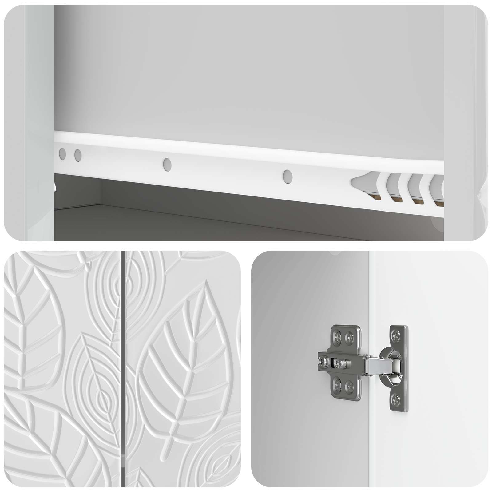 Kreveta Bijela visokog sjaja 66 x 34,5 x 90 cm