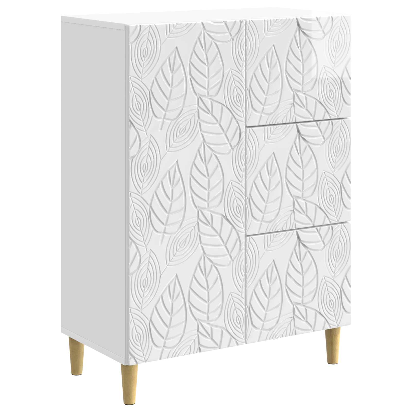 Kreveta Bijela visokog sjaja 66 x 34,5 x 90 cm