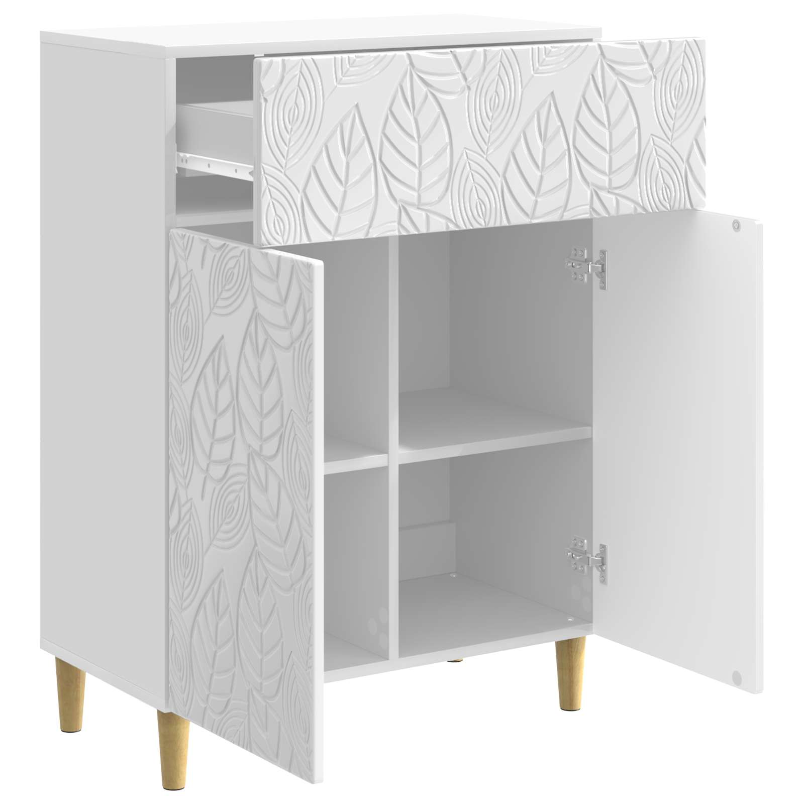 Kreveta Bijela visokog sjaja 66 x 34,5 x 90 cm