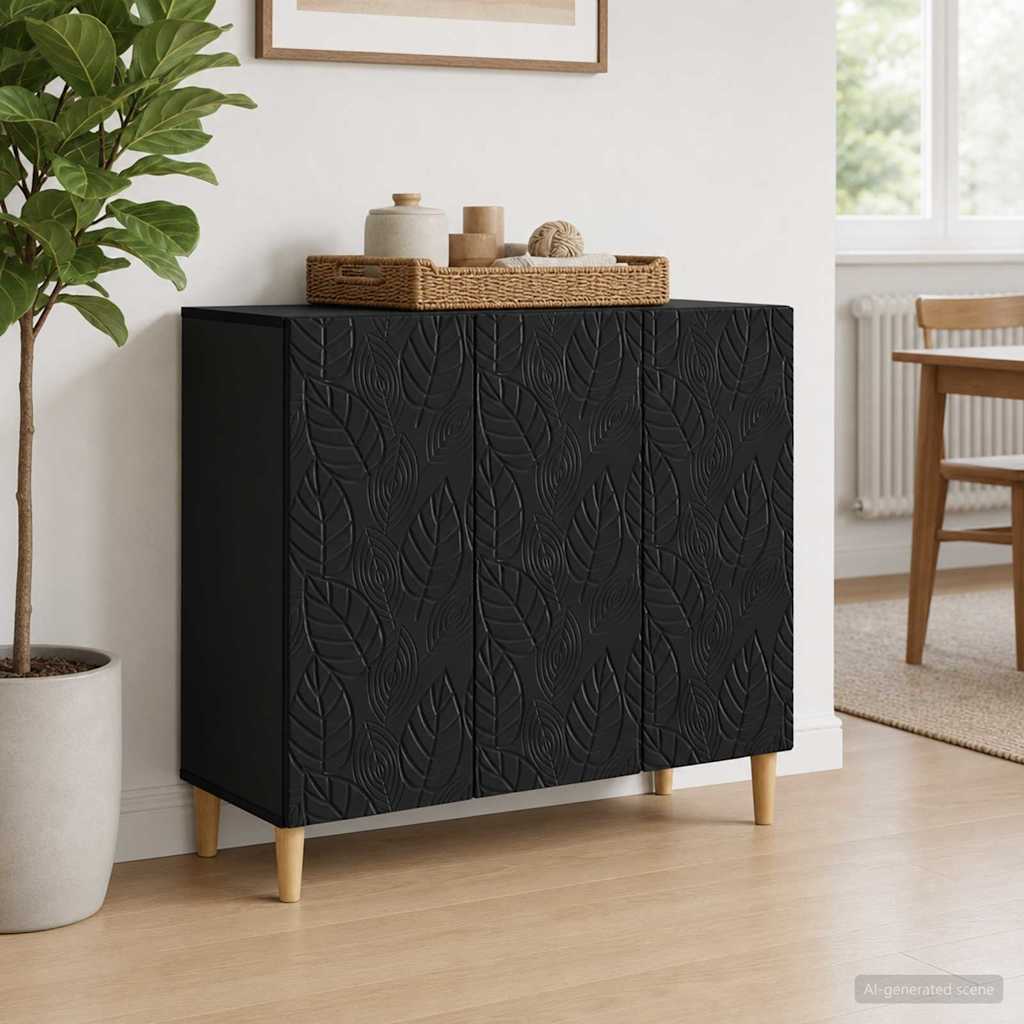 Kreveta Crna 89 x 34,5 x 80 cm Konstruirano drvo