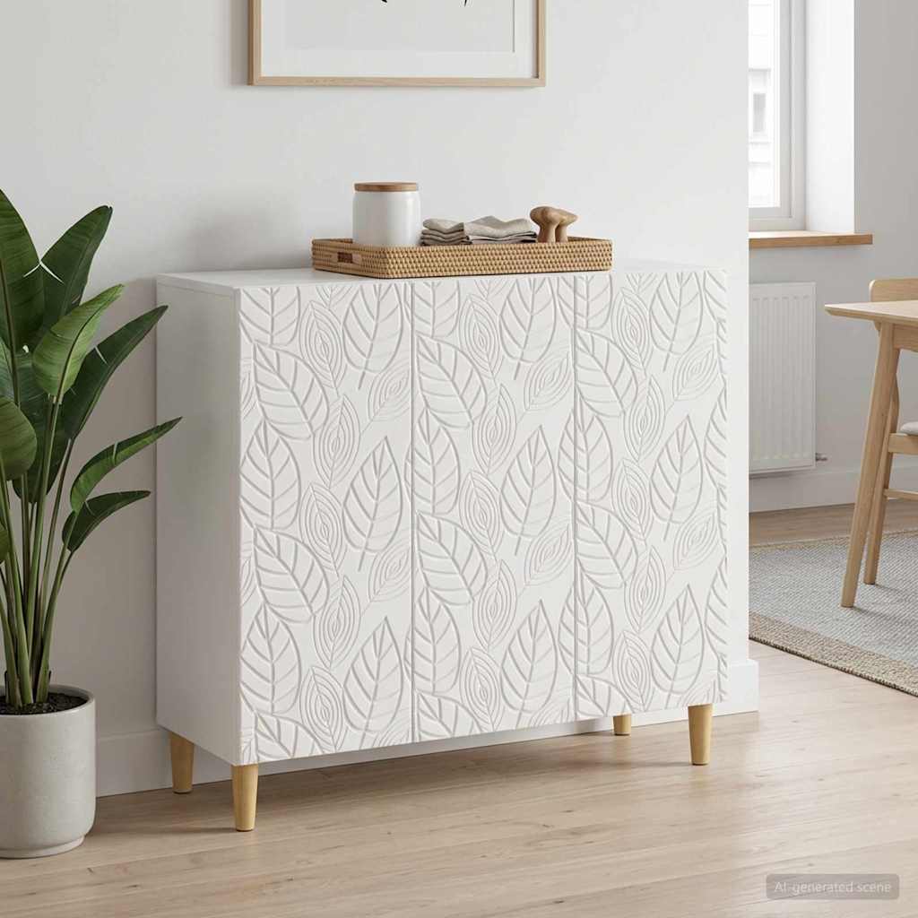 Kreveta Bijela visokog sjaja 89 x 34,5 x 80 cm