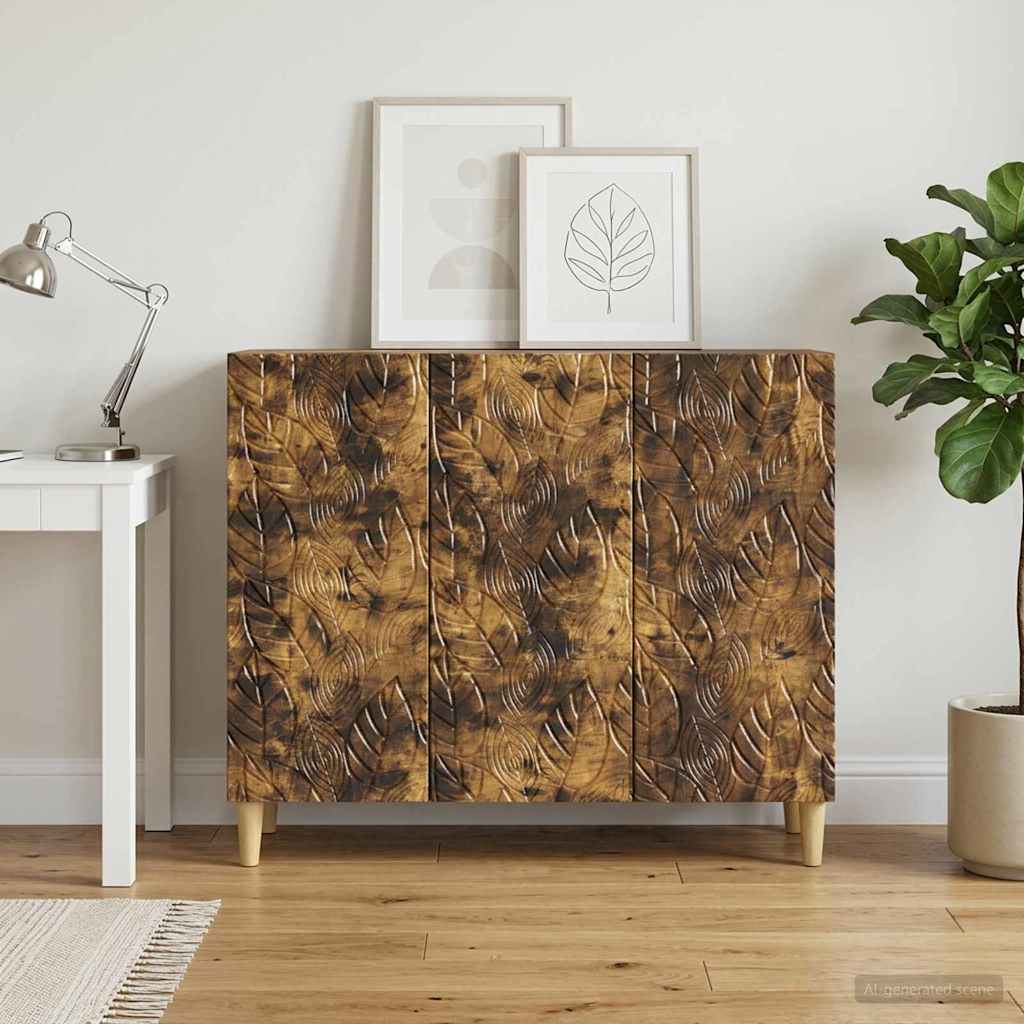 Kreveta Dimljeni hrast 89 x 34,5 x 80 cm Konstruirano drvo