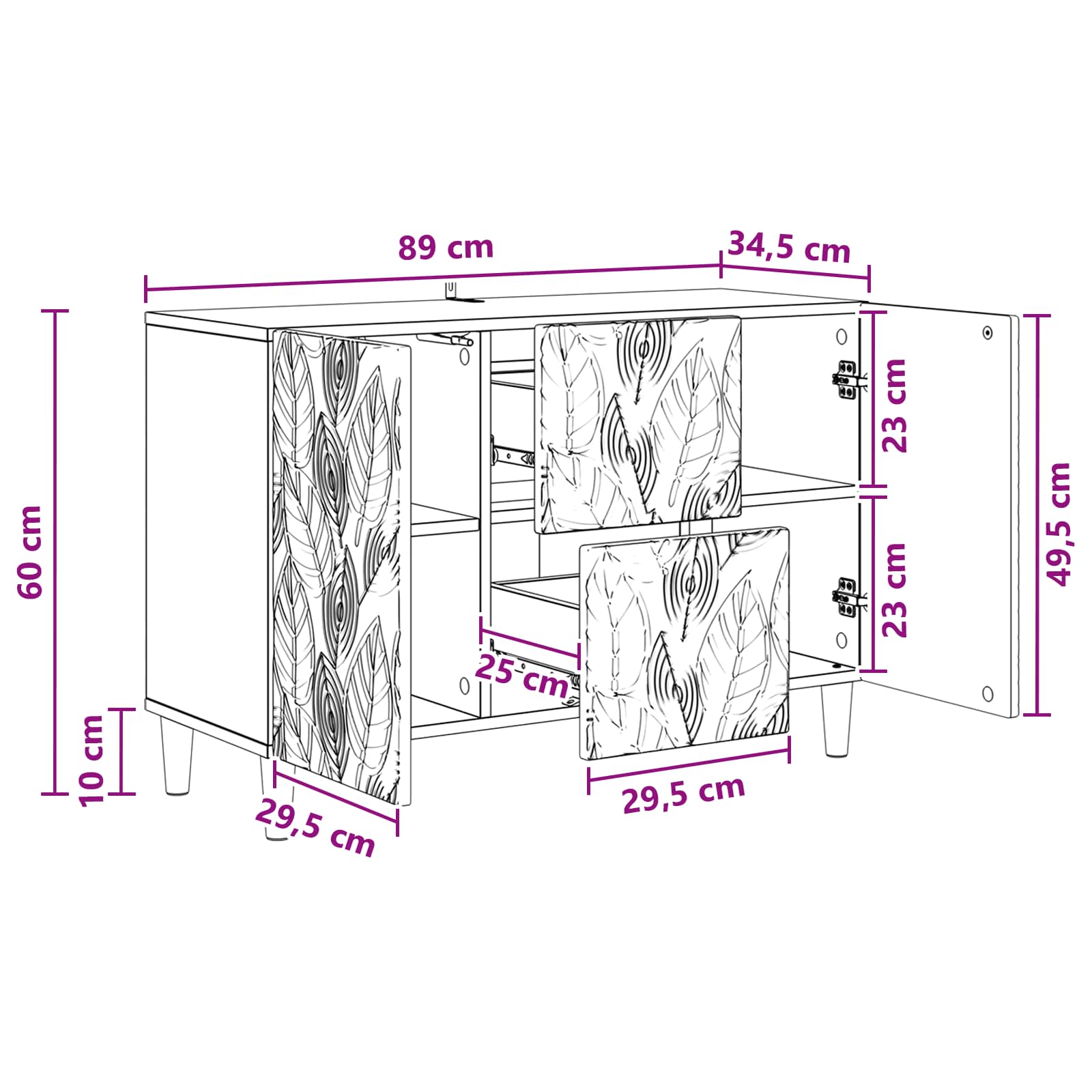 Kreveta Hrast sonoma 89 x 34,5 x 60 cm Konstruirano drvo