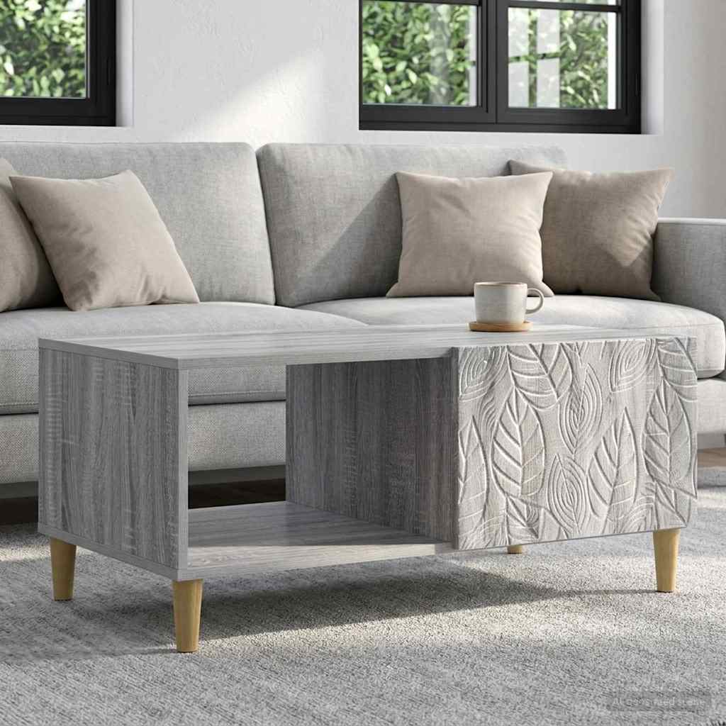 Kava Stol Siva Sonoma 90 x 50 x 40 cm Konstruirano drvo