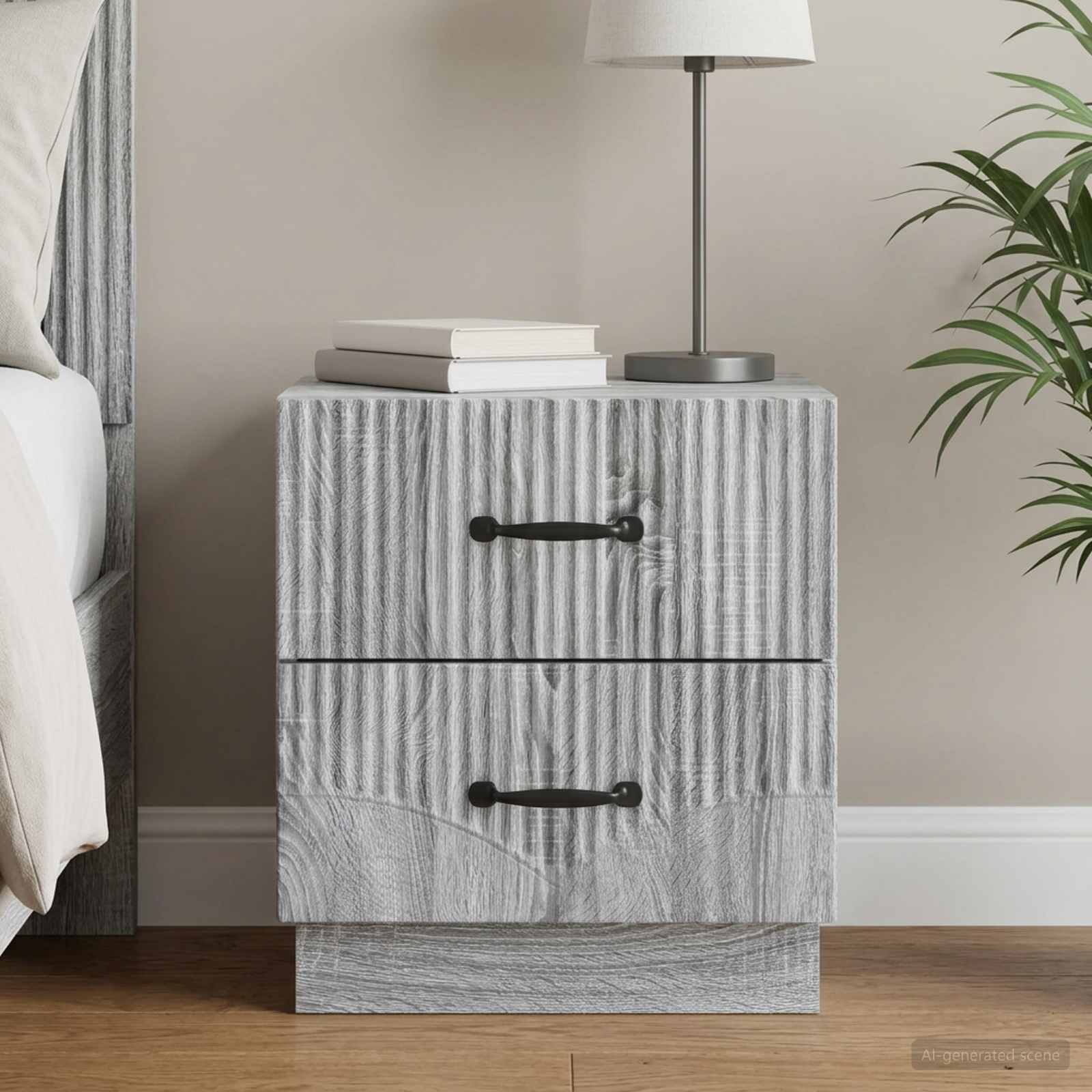 Noćni ormar Siva sonoma 43 x 34,5 x 44,5 cm Konstruirano drvo