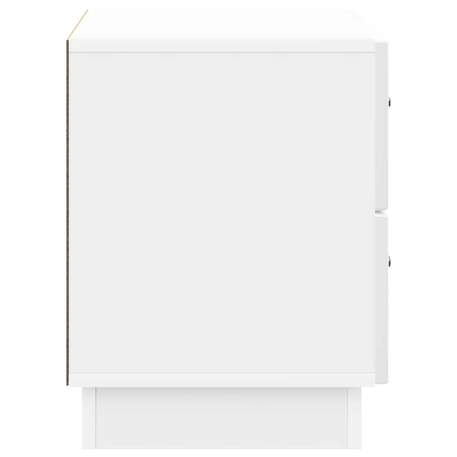 Noćni ormar s ladicama Bijela visokog sjaja 62 x 34,5 x 44,5 cm