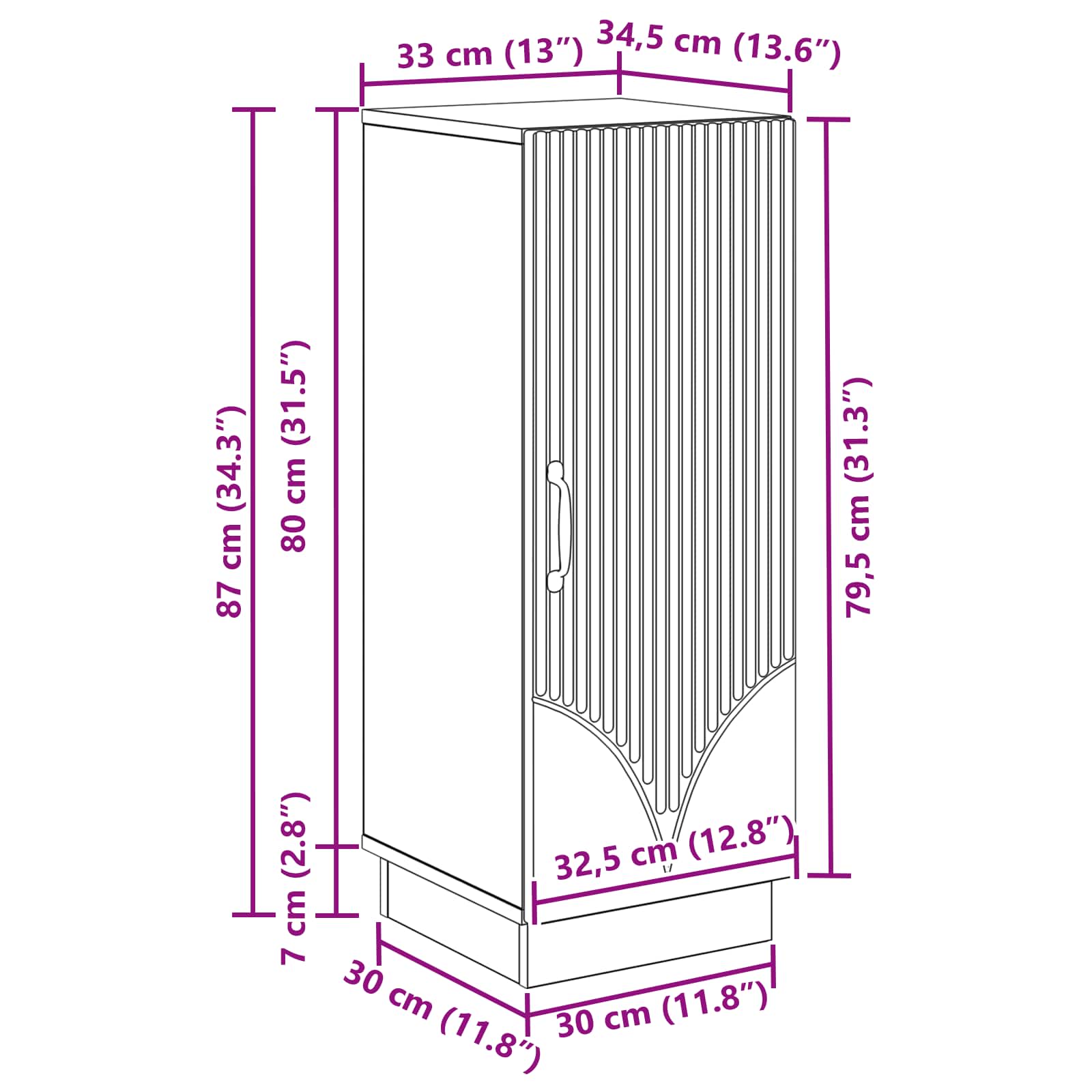 Kreveta Dimljeni hrast 33 x 34,5 x 87 cm Konstruirano drvo