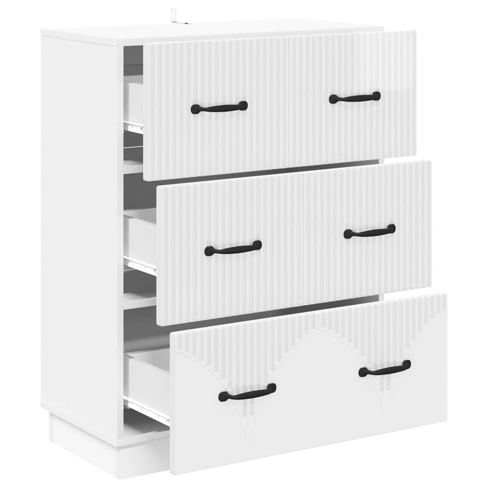 Ormar s ladicama Bijela visokog sjaja 66 x 34,5 x 87 cm