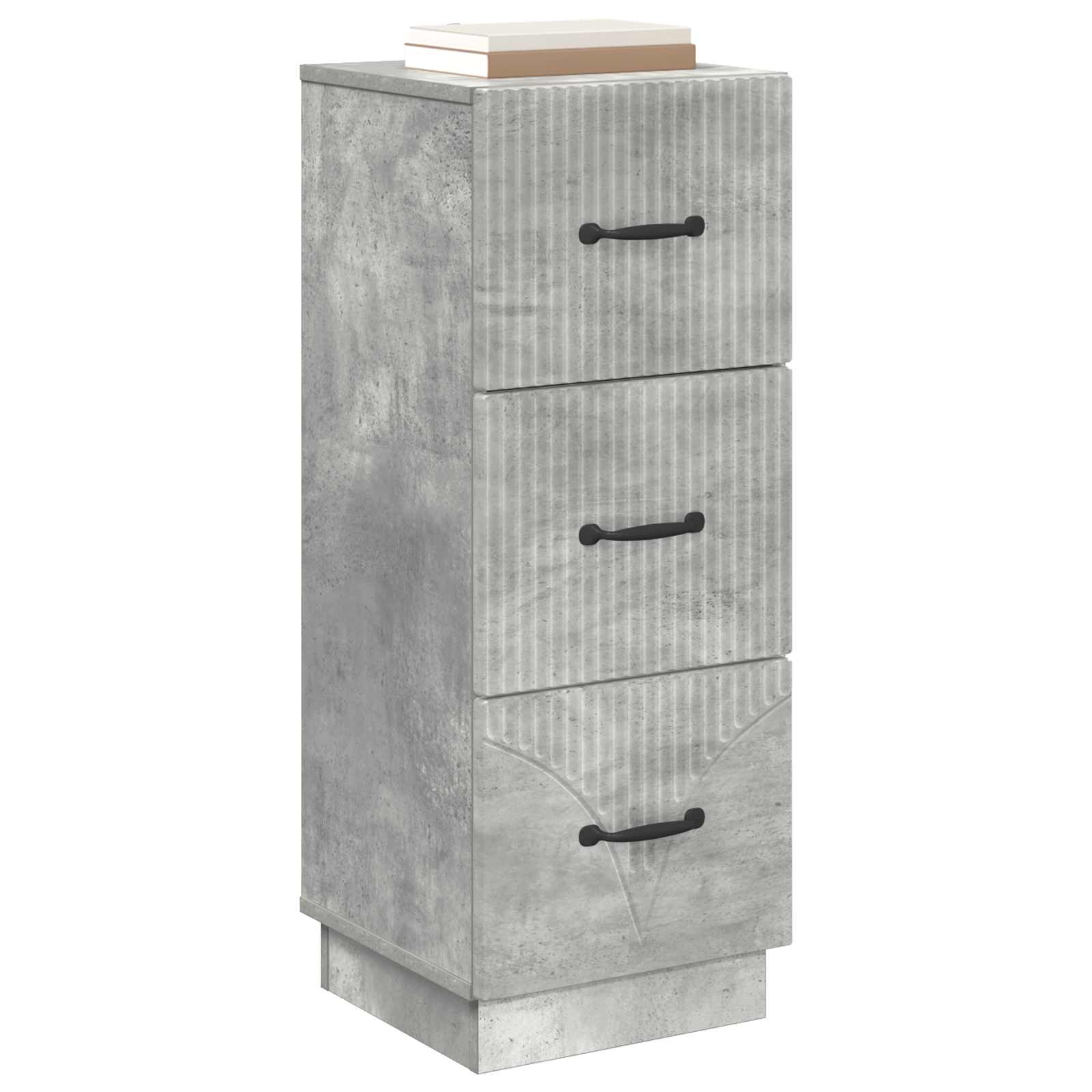 Ormar s ladicama Betonska siva 33 x 34,5 x 87 cm