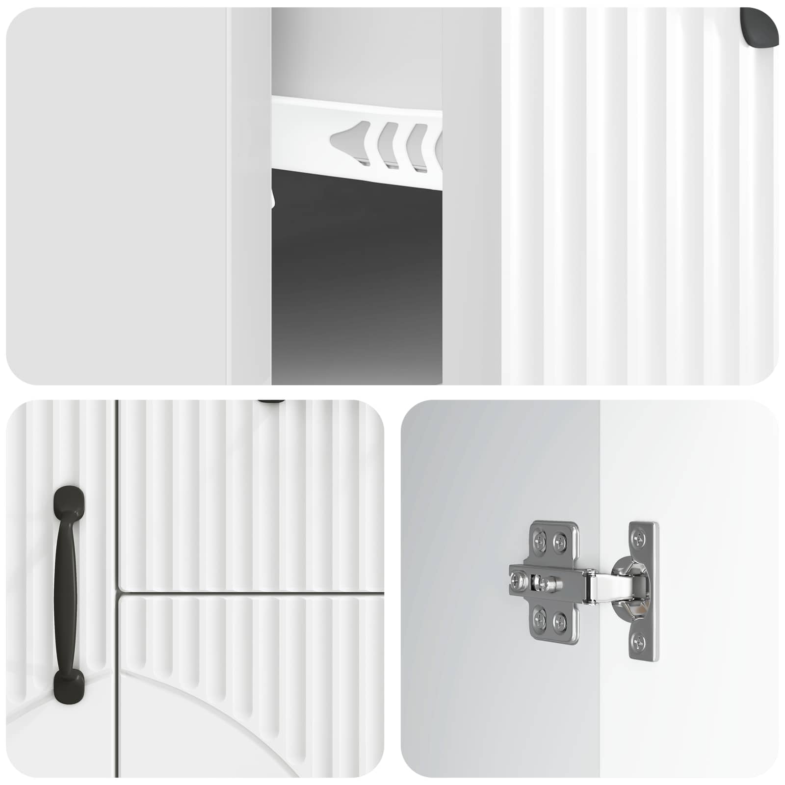 Kreveta s ladicama Bijela visokog sjaja 66 x 34,5 x 87 cm