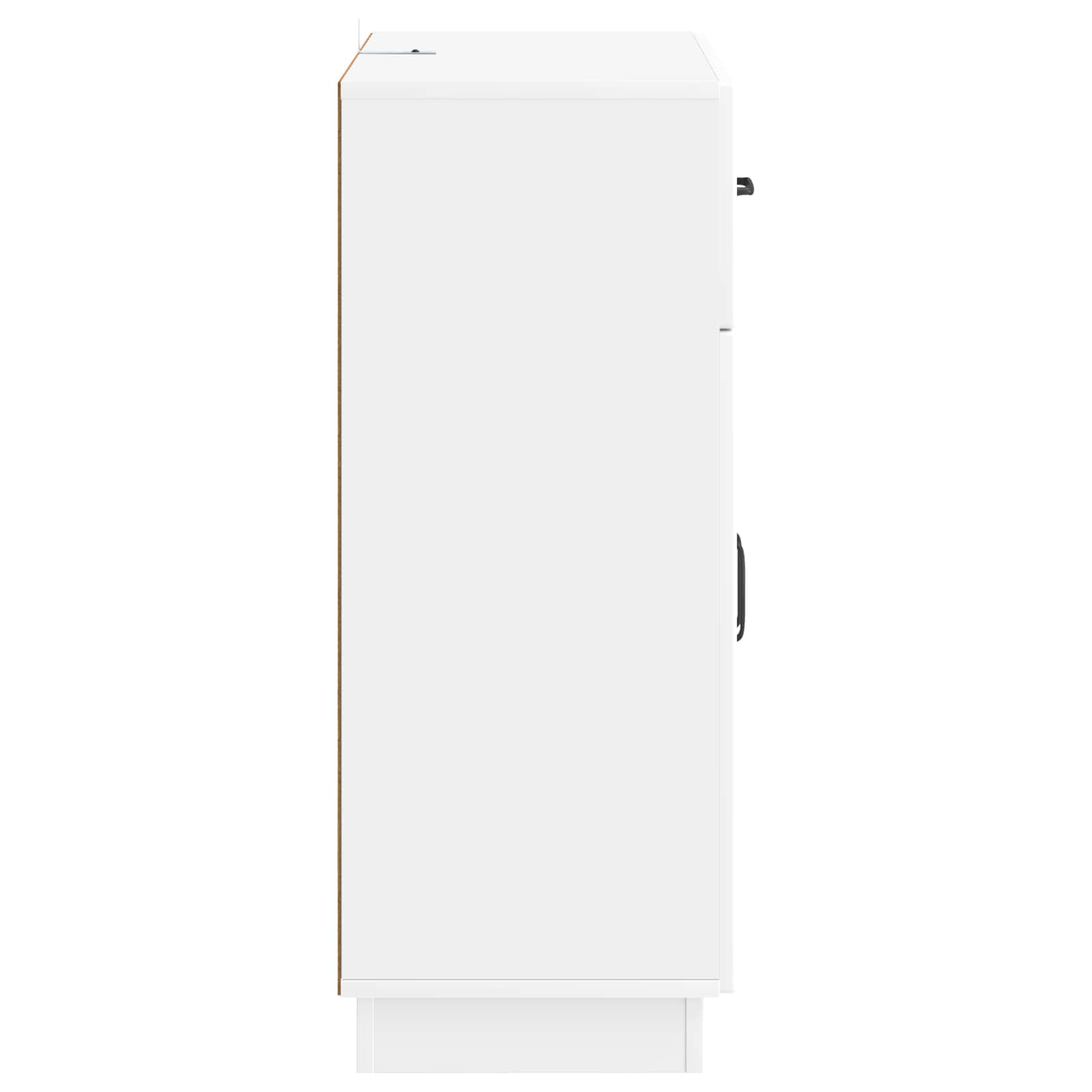 Kreveta s ladicama Bijela visokog sjaja 66 x 34,5 x 87 cm