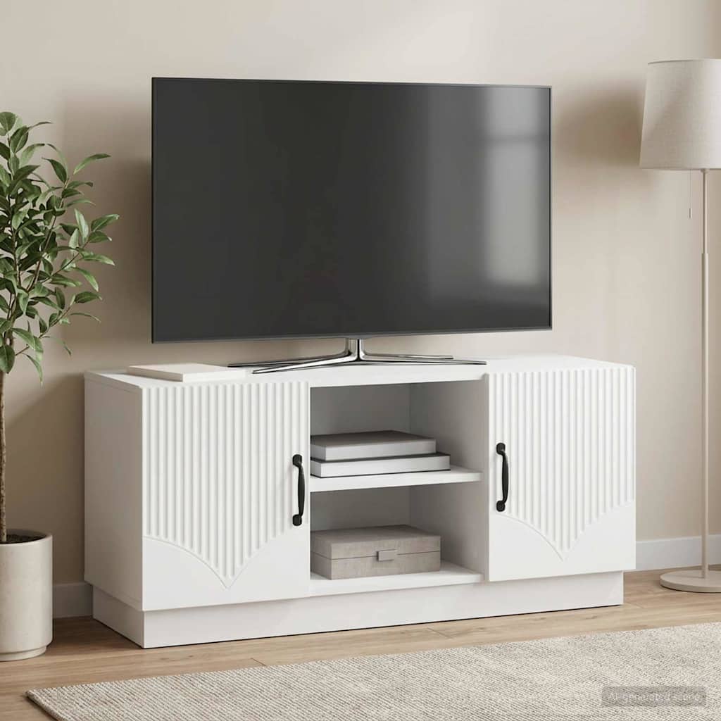 TV ormar Bijela 102 x 34,5 x 47 cm Konstruirano drvo