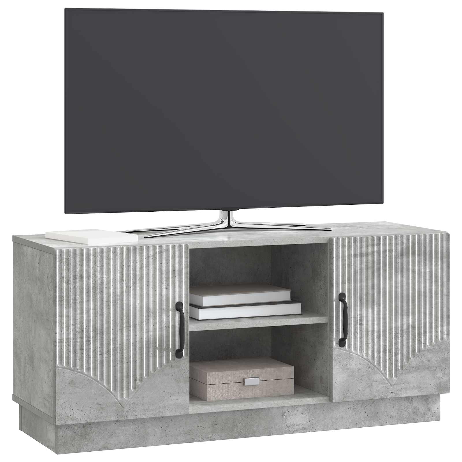 TV ormar Betonska siva 102 x 34,5 x 47 cm Konstruirano drvo
