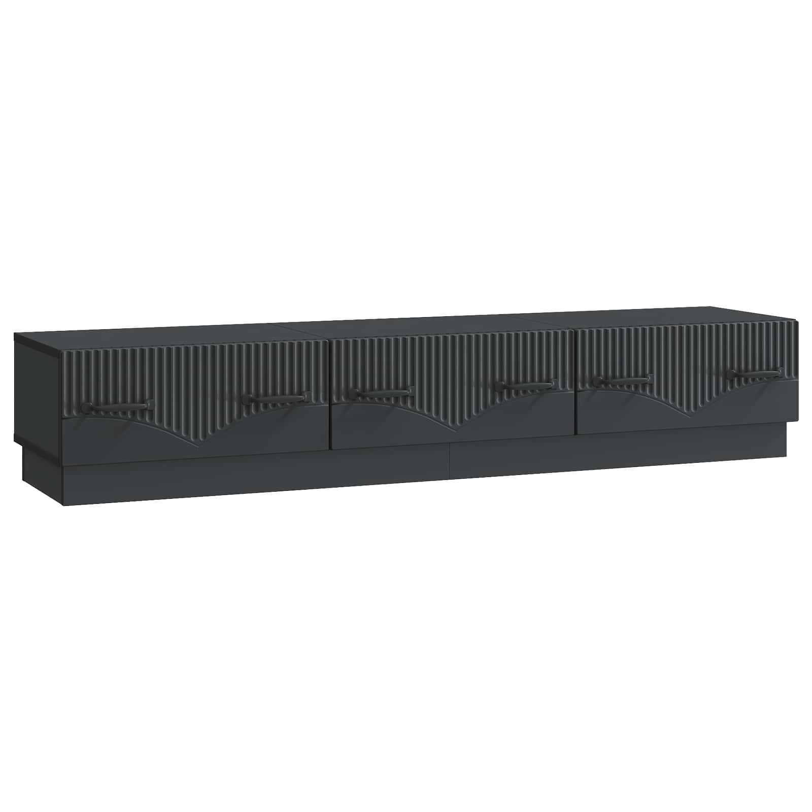 TV ormar s ladicama Crna 147 x 34,5 x 27 cm Konstruirano drvo