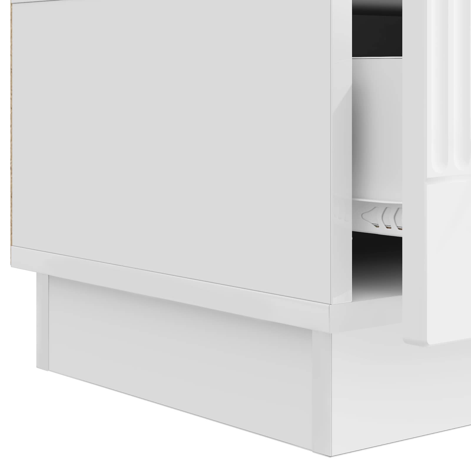 TV ormar s ladicama Bijela visokog sjaja 147 x 34,5 x 27 cm