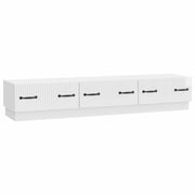 TV ormar s ladicama Bijela visokog sjaja 147 x 34,5 x 27 cm
