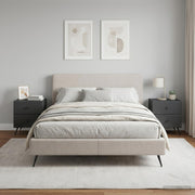 Noćni ormar 2 kom. Crna 43 x 34,5 x 47,5 cm Konstruirano drvo
