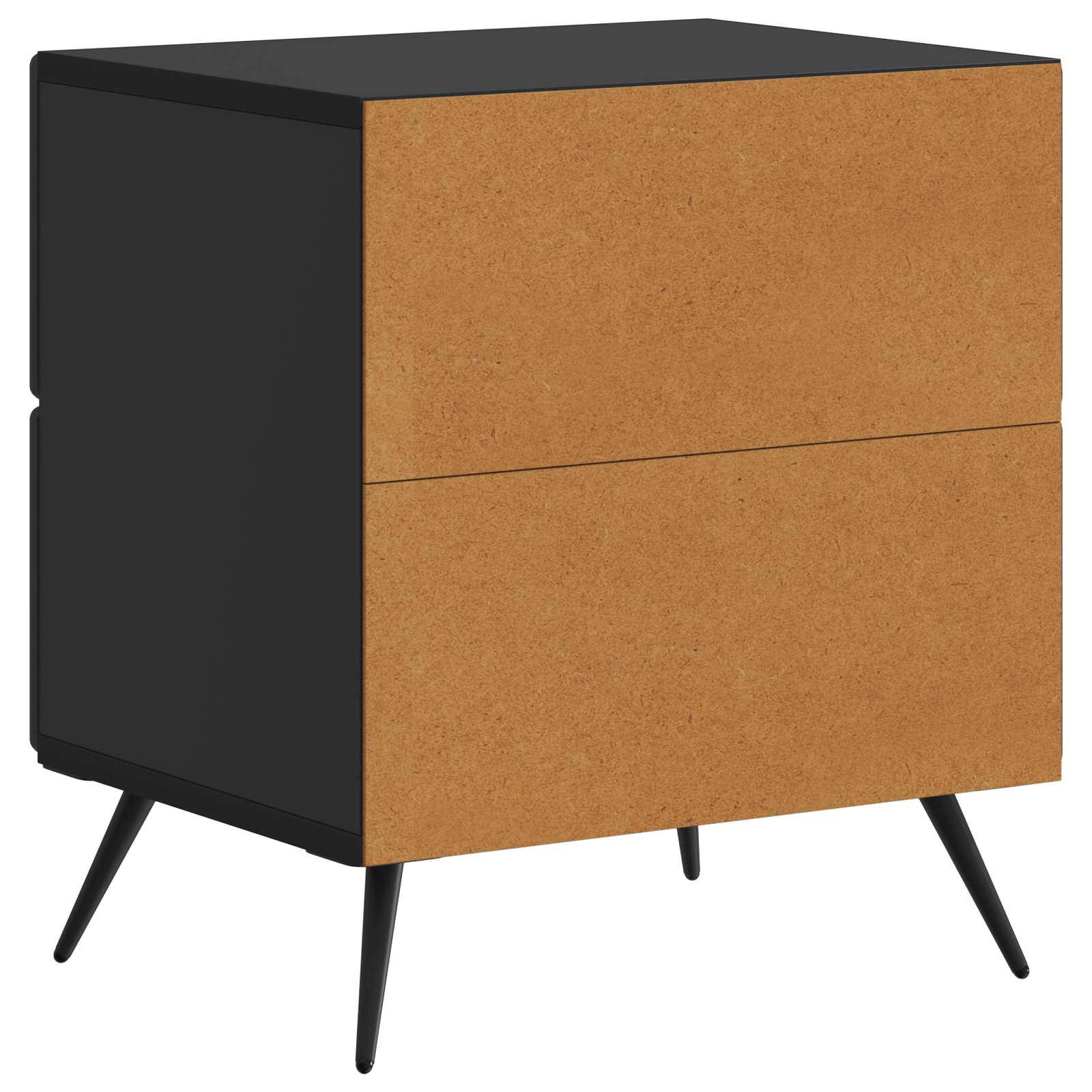 Noćni ormar 2 pcs Crna 43 x 34,5 x 47,5 cm Konstruirano drvo