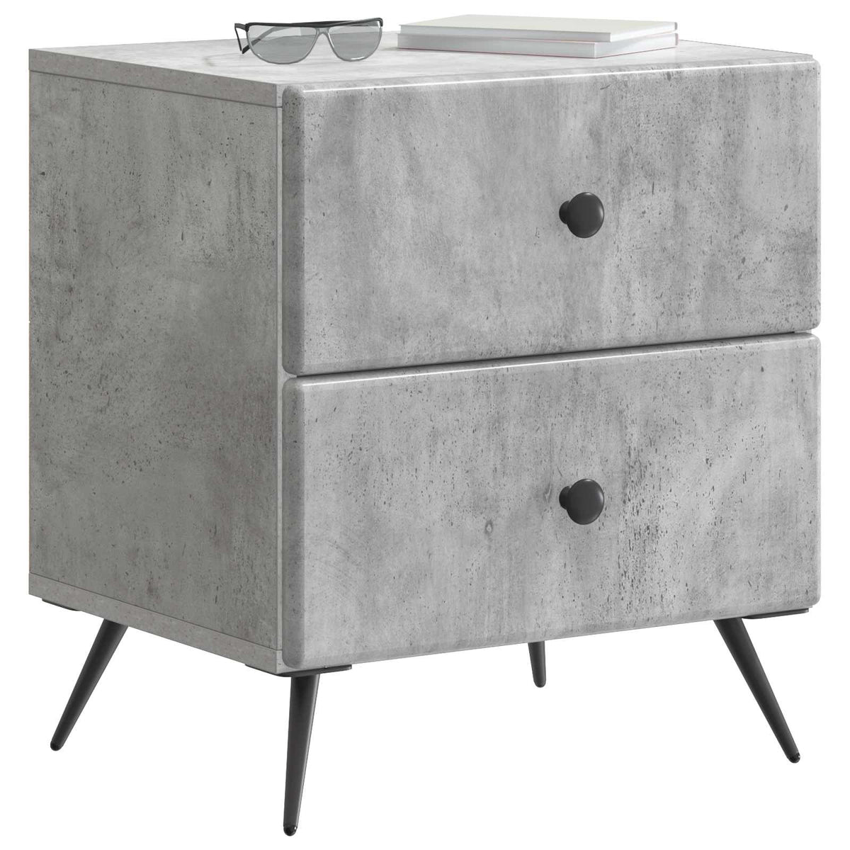 Noćni ormar Betonska siva 43 x 34,5 x 47,5 cm Konstruirano drvo