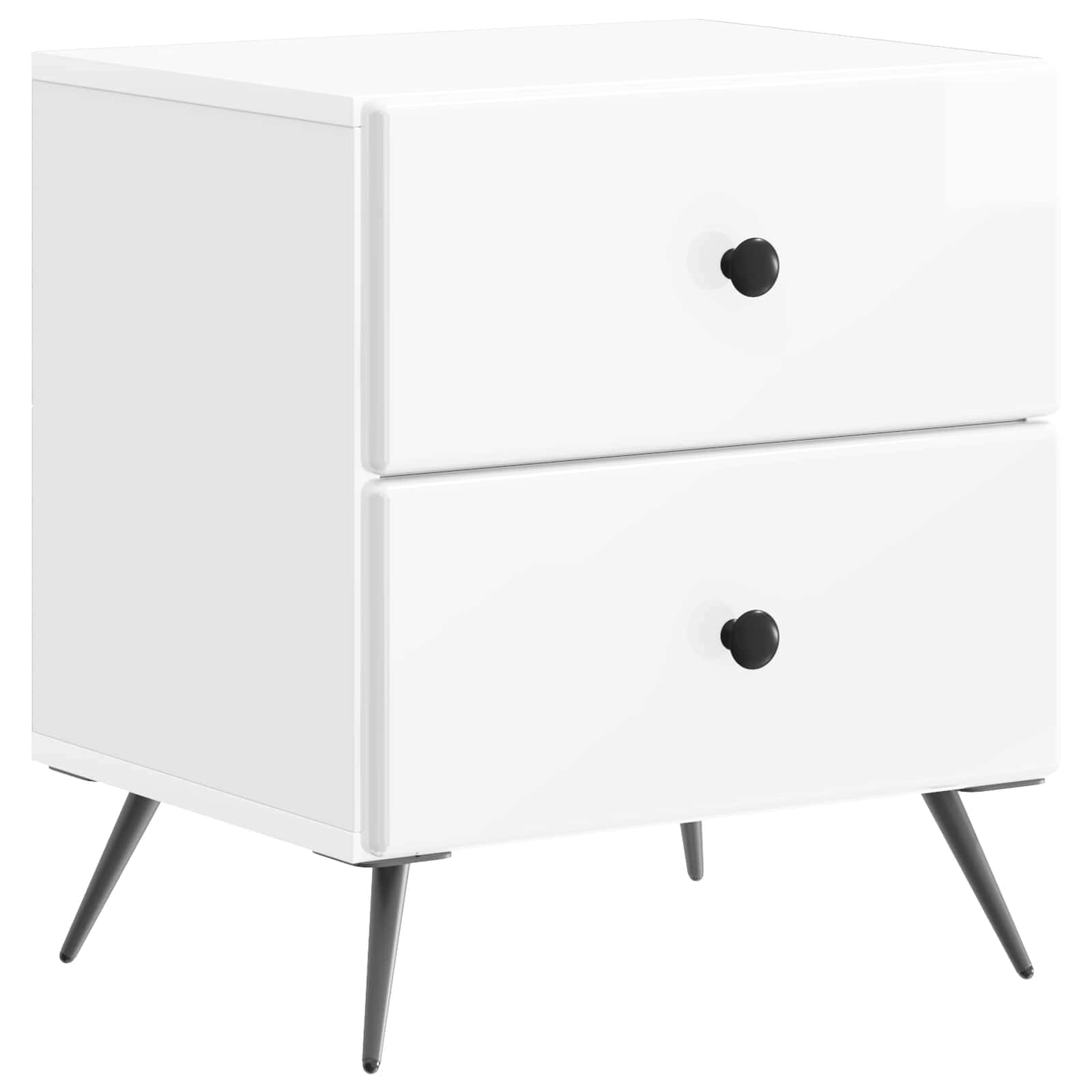 Noćni ormar Bijela visokog sjaja 43 x 34,5 x 47,5 cm