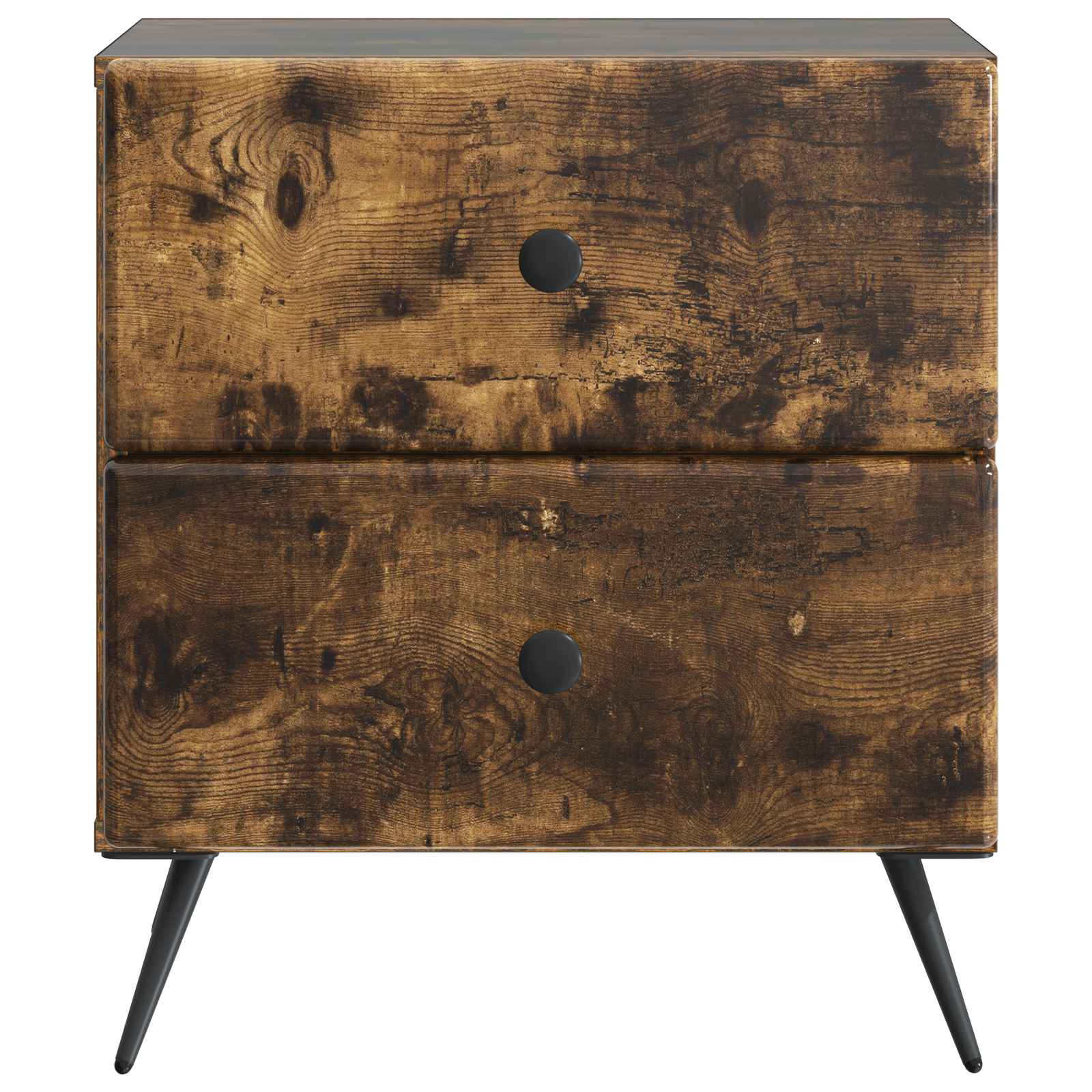 Noćni ormar s ladicama 2 pcs Dimljeni hrast 43 x 34,5 x 47,5 cm