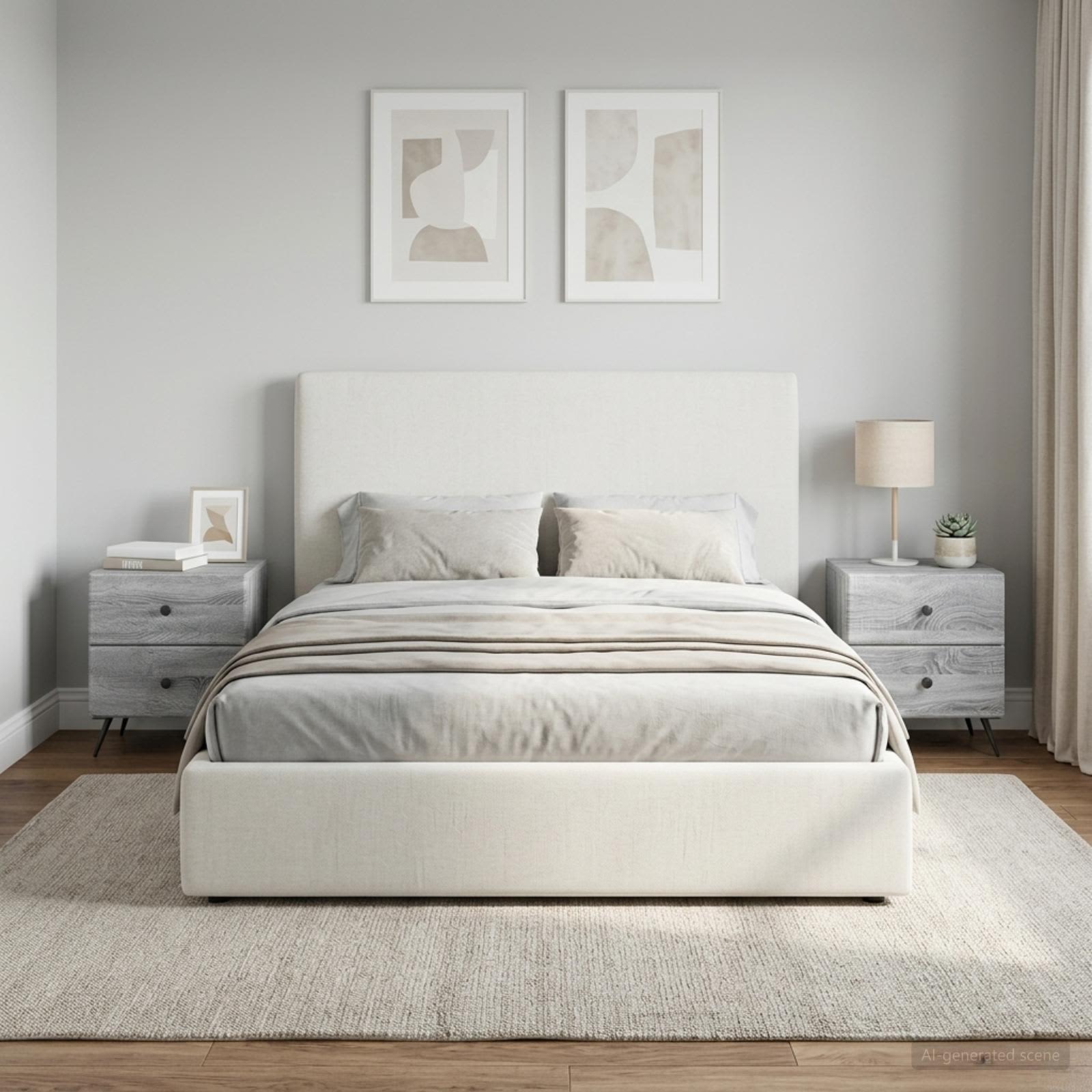Noćni ormar 2 kom. Siva sonoma 43 x 34,5 x 47,5 cm