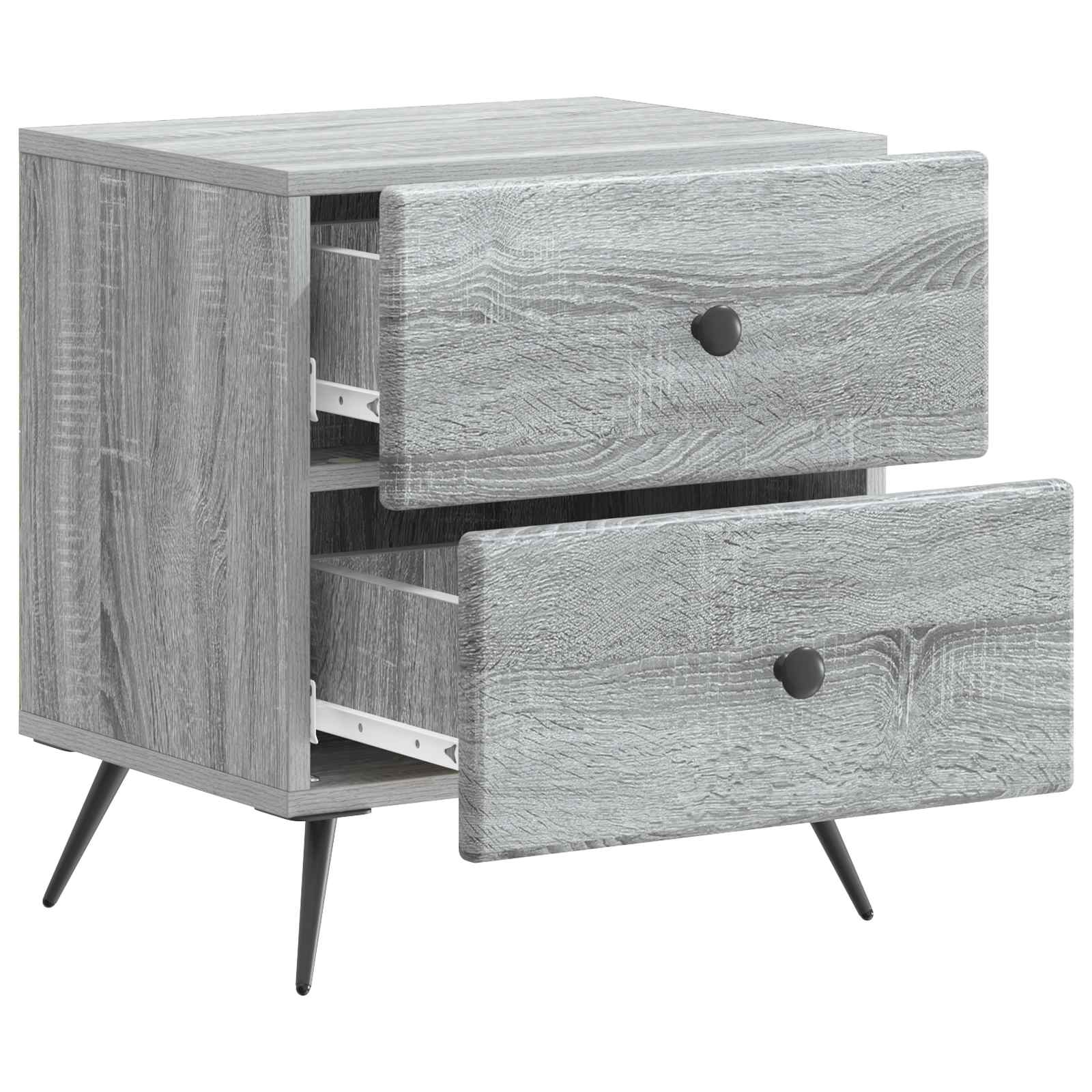 Noćni ormar 2 kom. Siva sonoma 43 x 34,5 x 47,5 cm